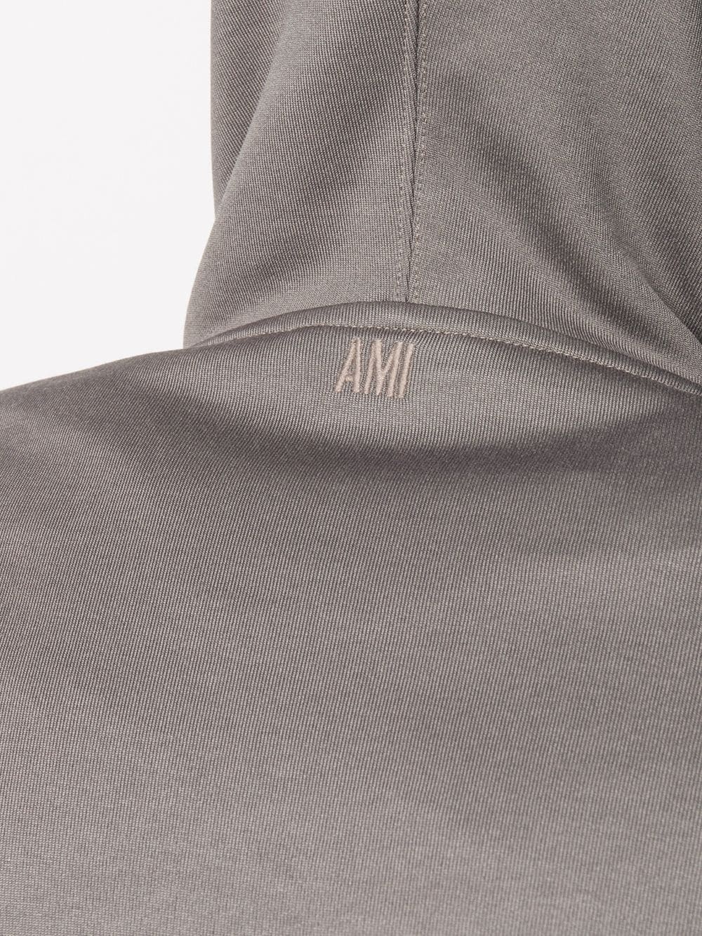 Ami embroidery zipped hoodie - 5