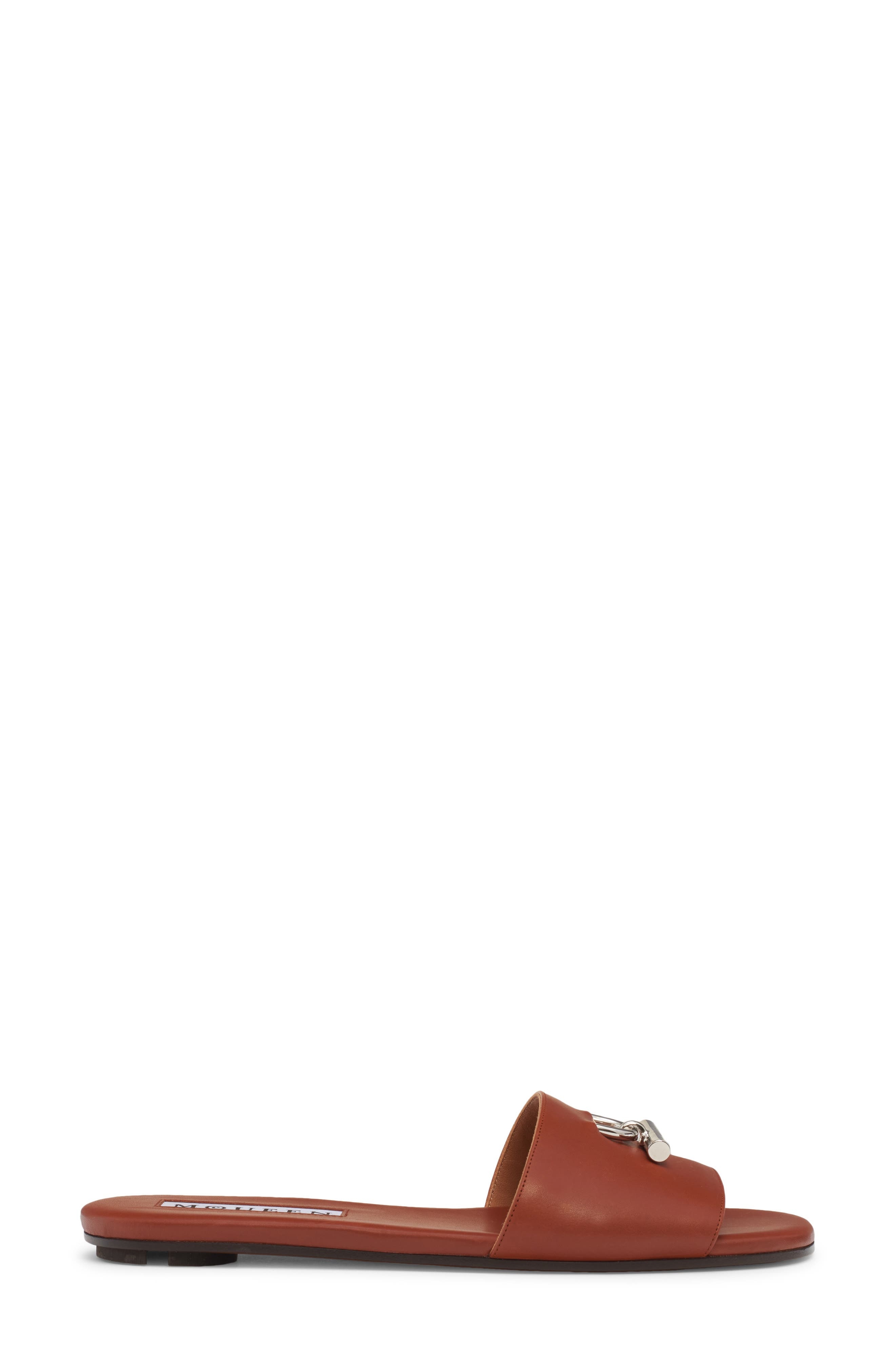 McQueen Arc Flat Slide Sandal in Siena/Silver at Nordstrom - 3