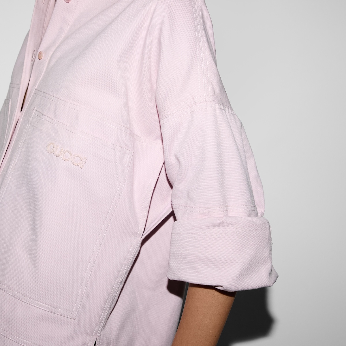 Embroidered cotton canvas shirt - 5