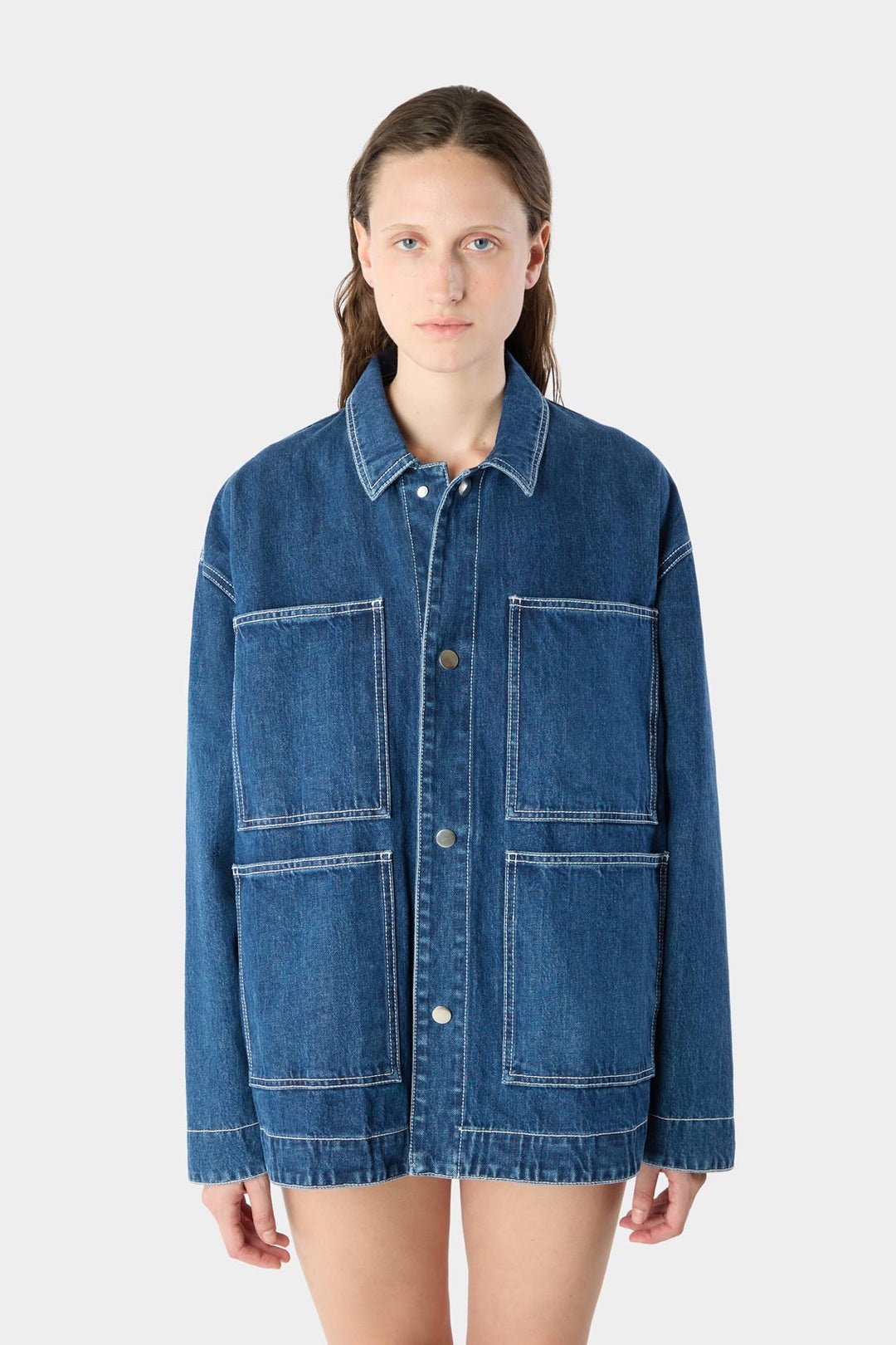 BELLIDENTRO JACKET / mid washed denim - 7