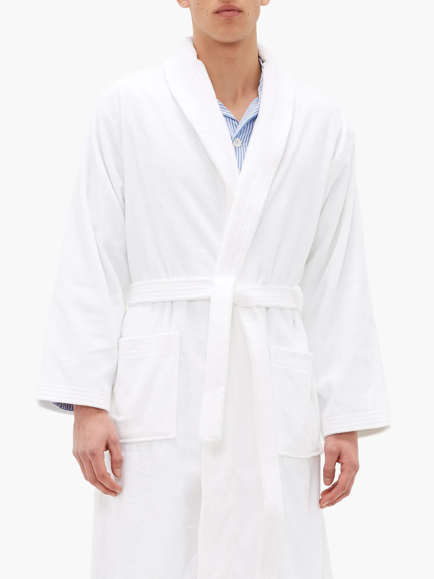 Cotton-velour bathrobe - 6