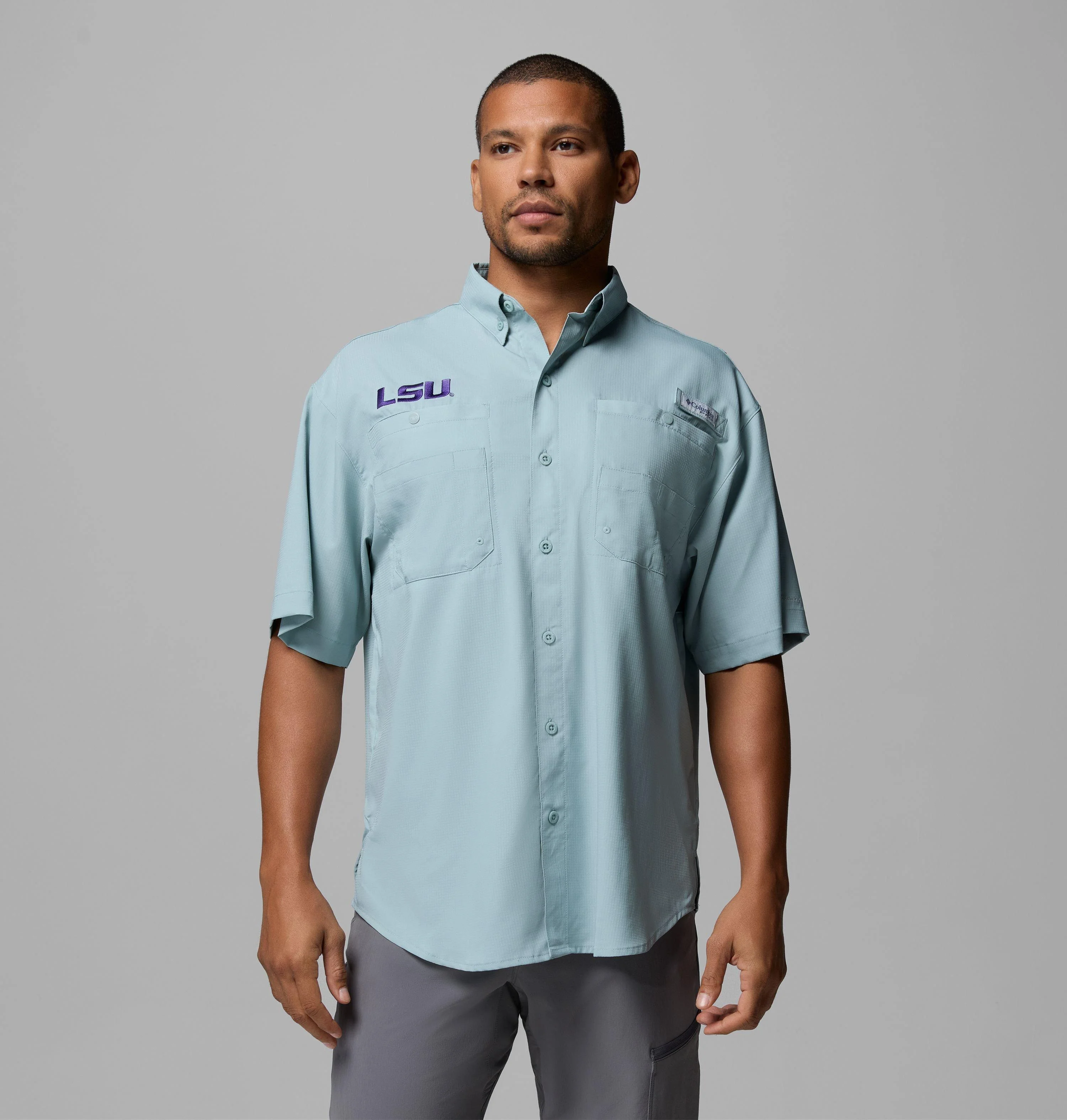 Men's Collegiate PFG Tamiami Short Sleeve Shirt - LSU - 1