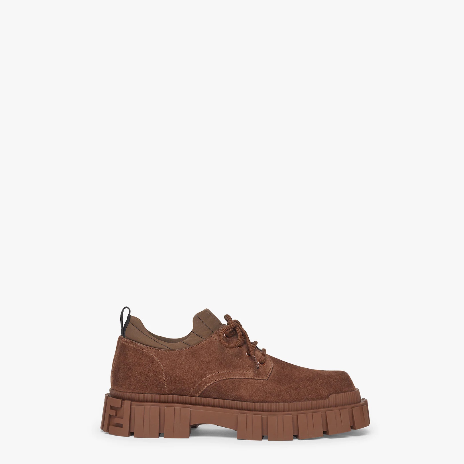 Brown suede lace-ups - 1