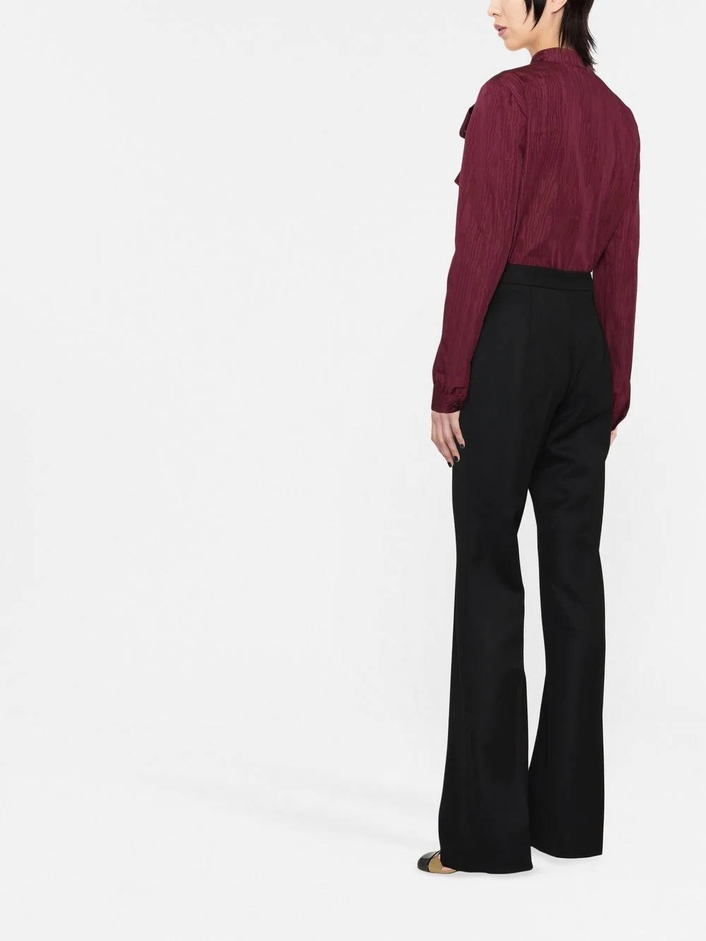 high-waisted straight-leg trousers - 4