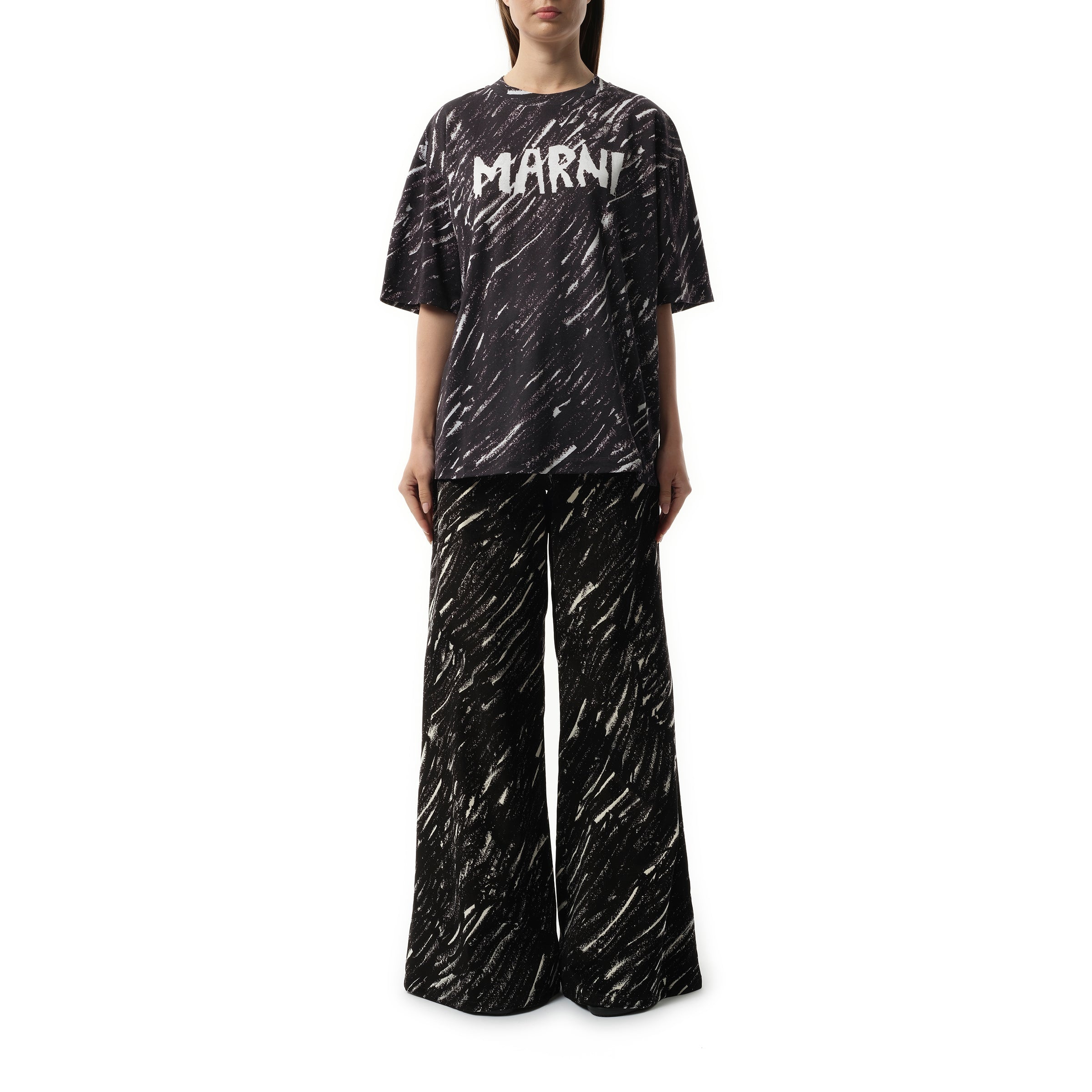 Scribbled Logo T-Shirt in Black - 4