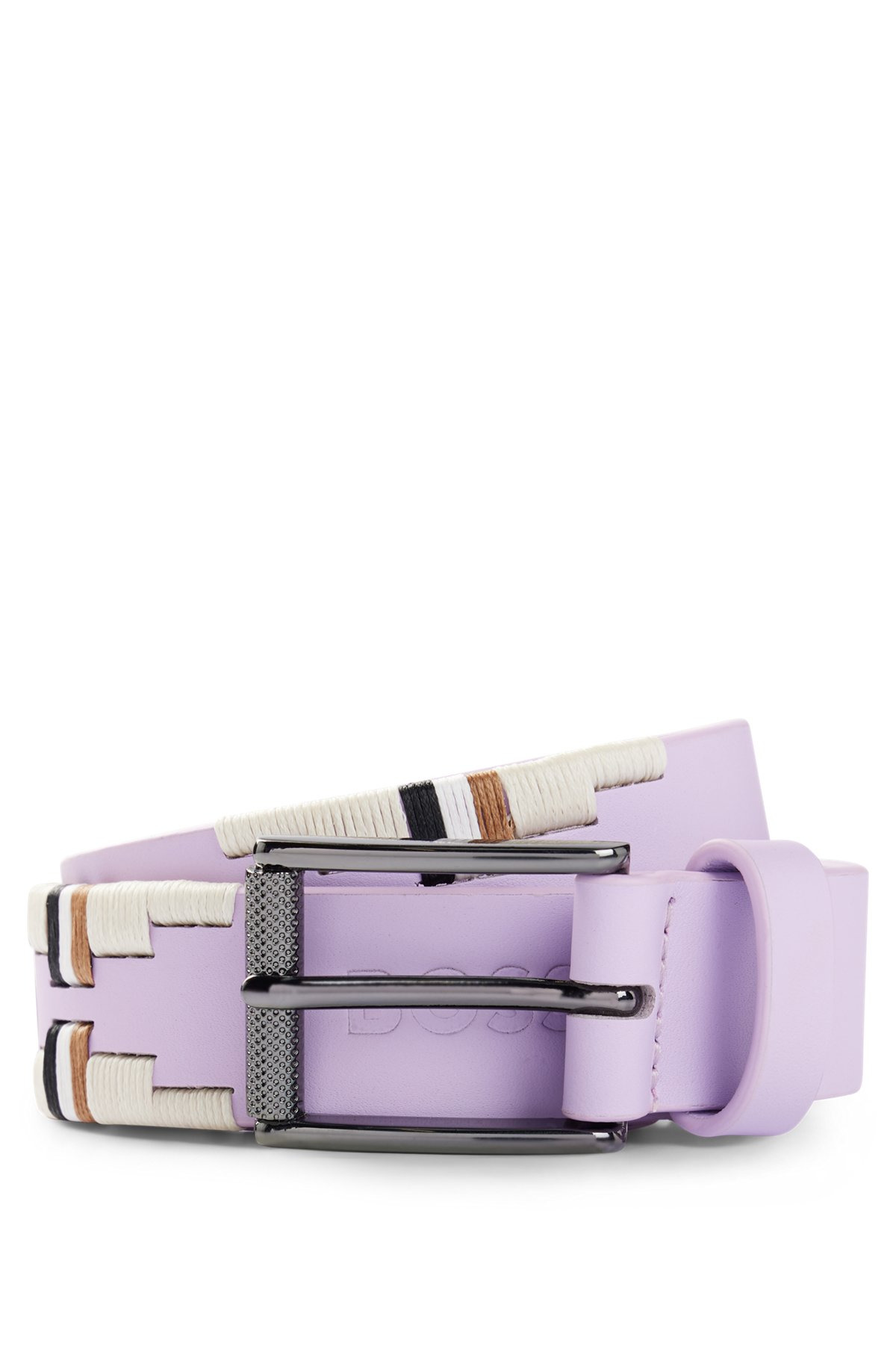EQUESTRIAN POLO BELT WITH EMBROIDERED PATTERN - 1