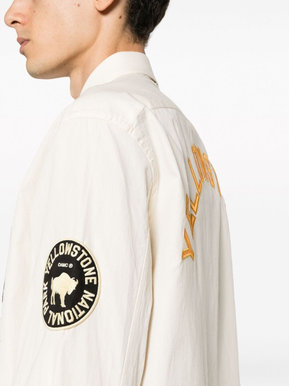 graphic-print long-sleeve cotton shirt - 5
