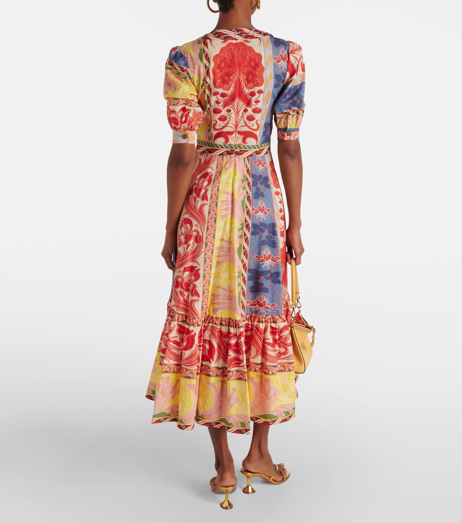 Printed cotton wrap dress - 3