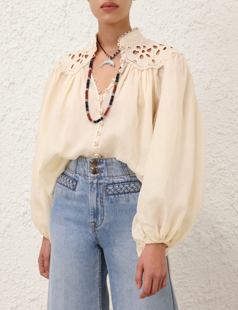 Zimmermann COCO EMBROIDERED BLOUSE outlook