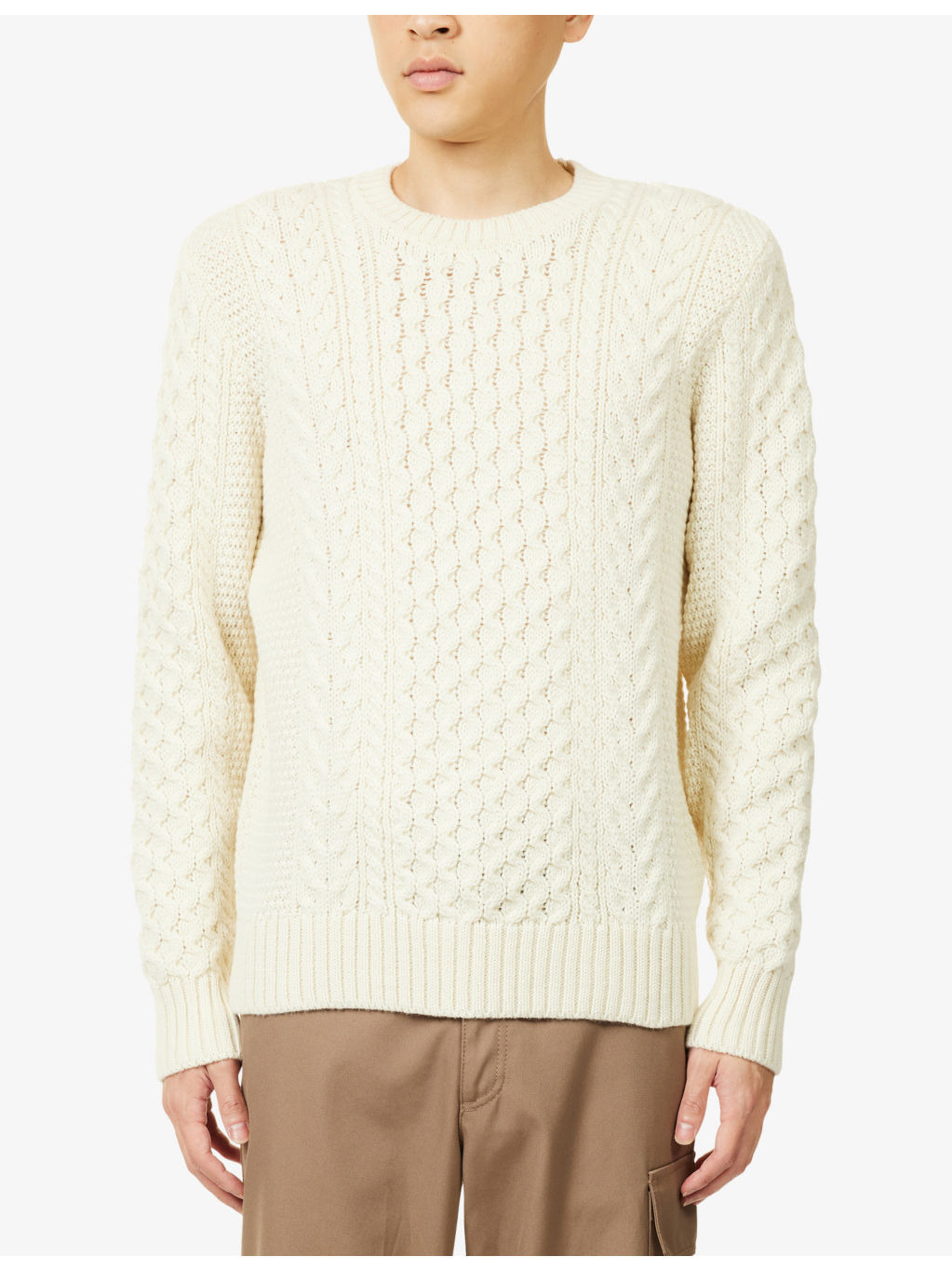Cable Knit Wool Jumper - 3