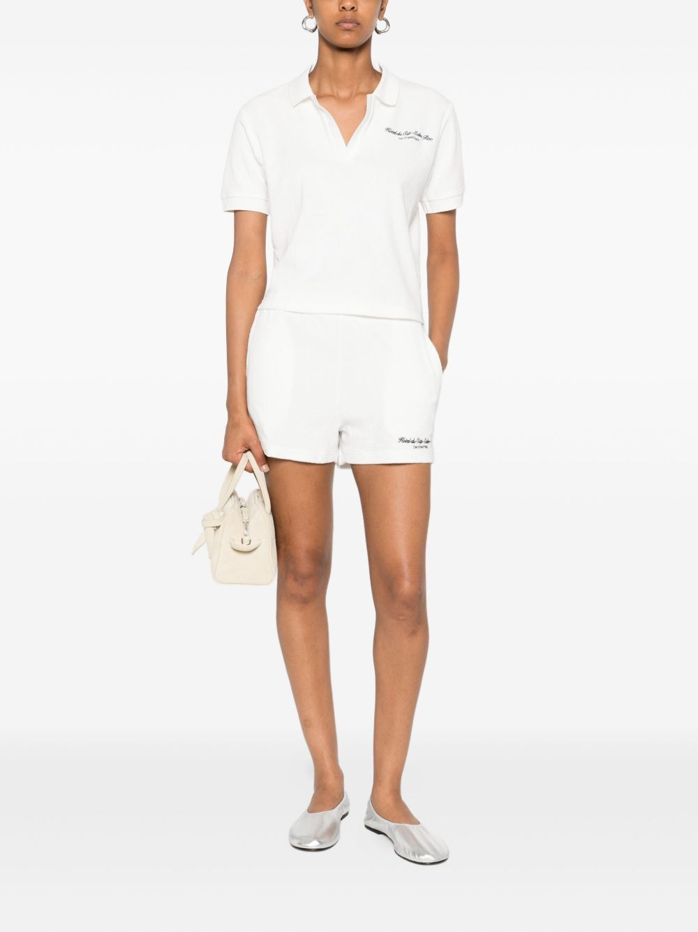 embroidered cotton polo top - 2