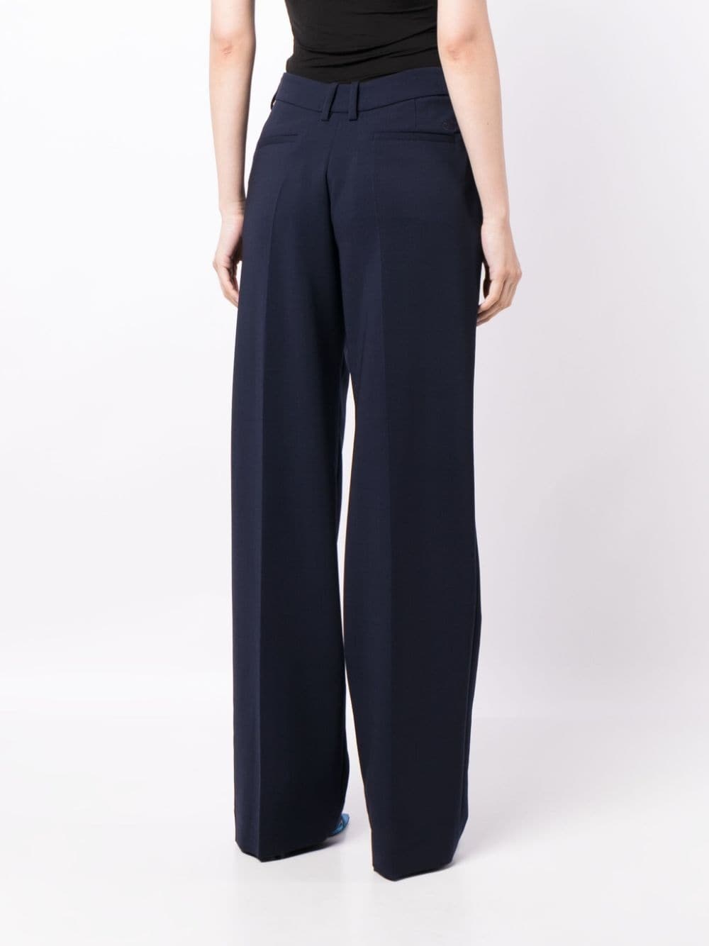 wide-leg virgin-wool-blend trousers - 4