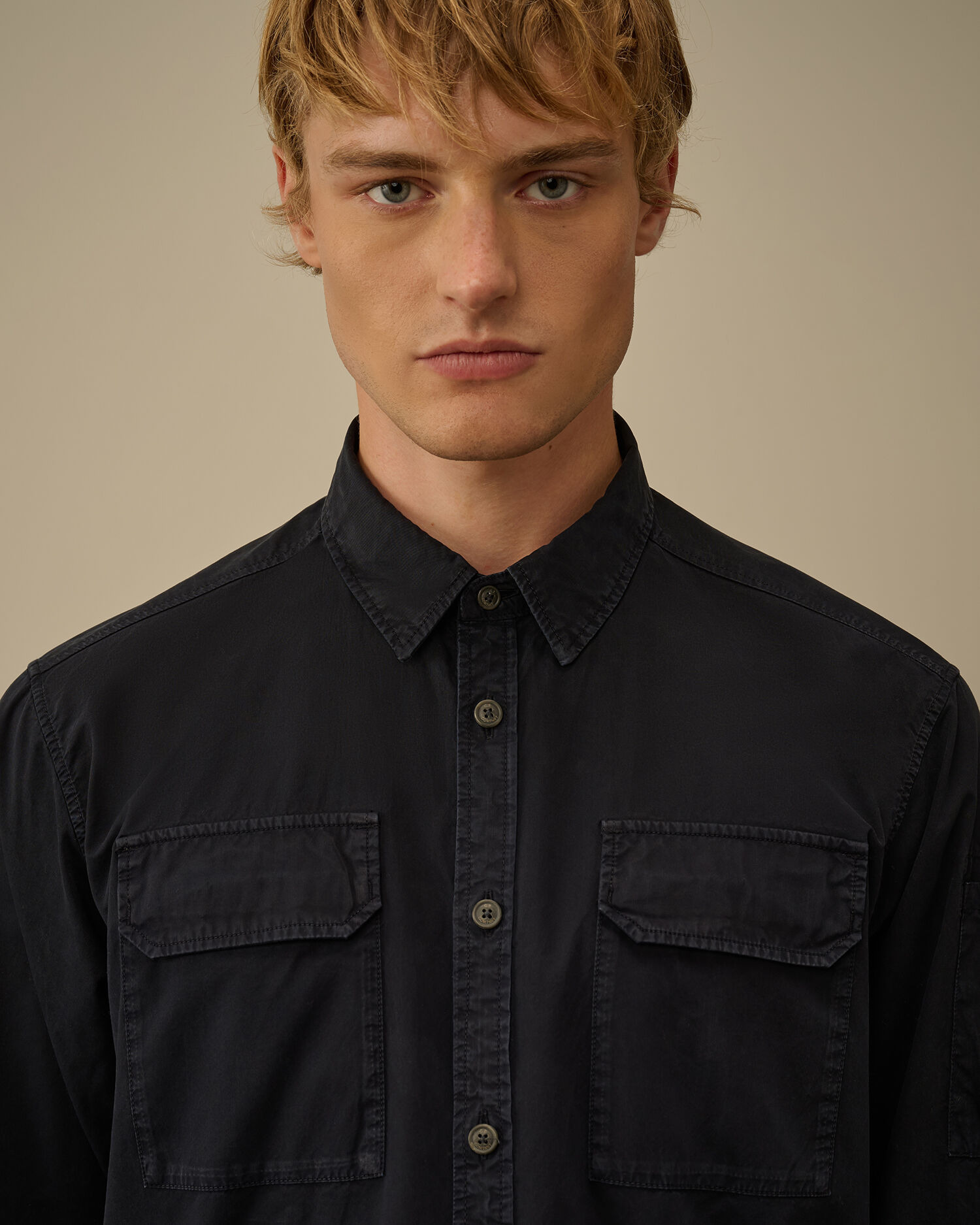 Organic Gabardine Longsleeve Button Shirt - 6