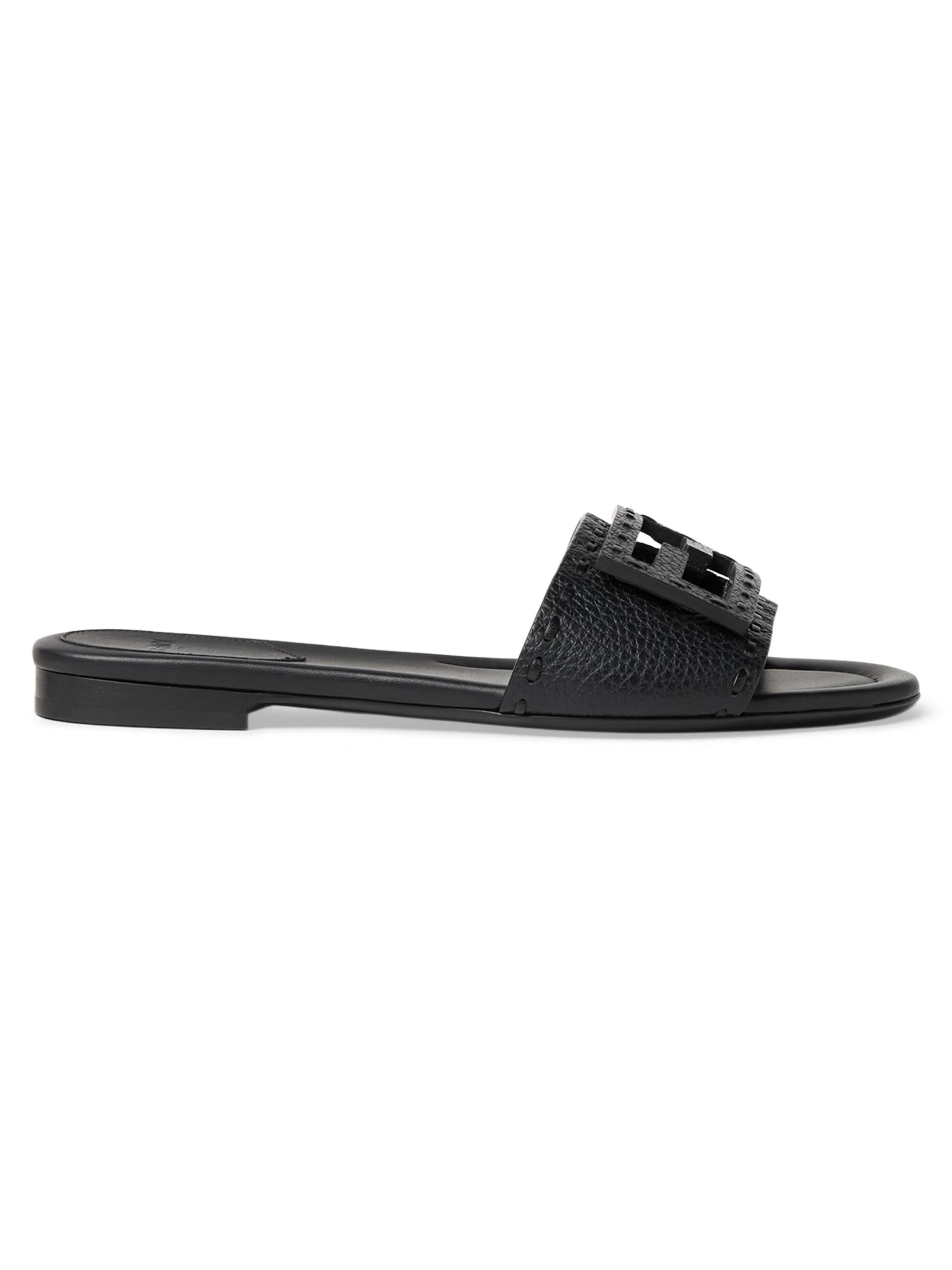 Women's Baguette FF Leather Sandals - Nero - 1