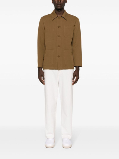 Sandro button-down cotton shirt jacket outlook