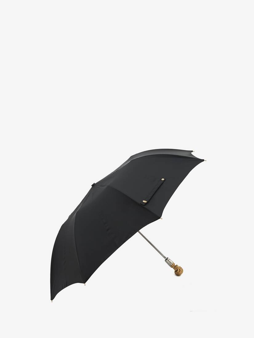 Skull Folded Umbrella in Black - 2
