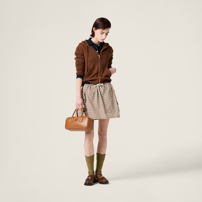 Miu Miu Zippered cashmere hoodie jacket outlook