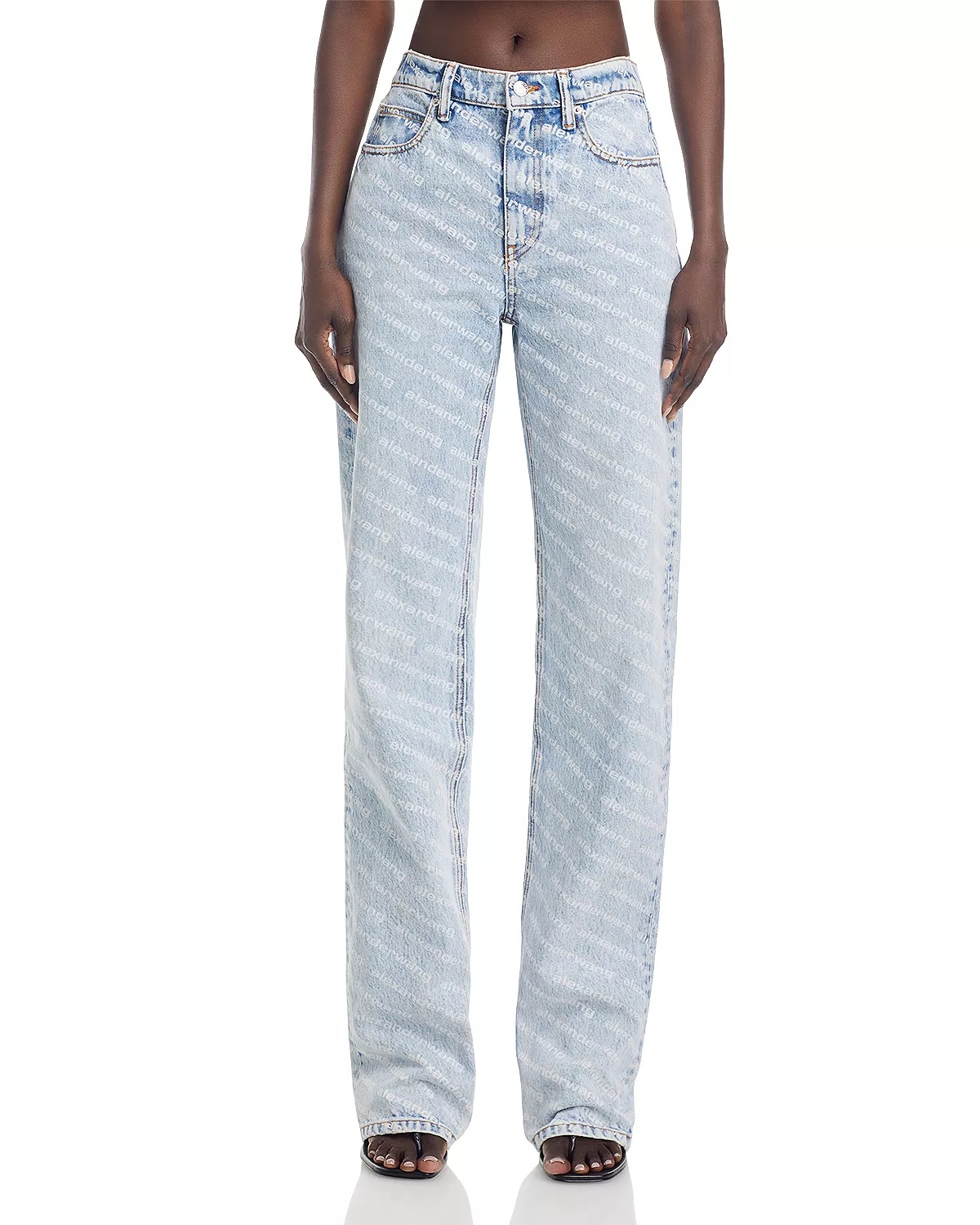 EZ High Rise Relaxed Cotton Jeans in Pebble Bleach - 7