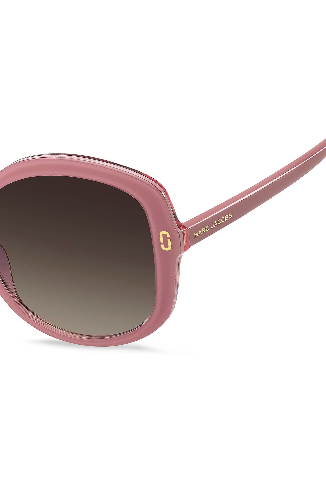 Marc Jacobs 56mm Gradient Round Sunglasses in Pink/Brown at Nordstrom - 4