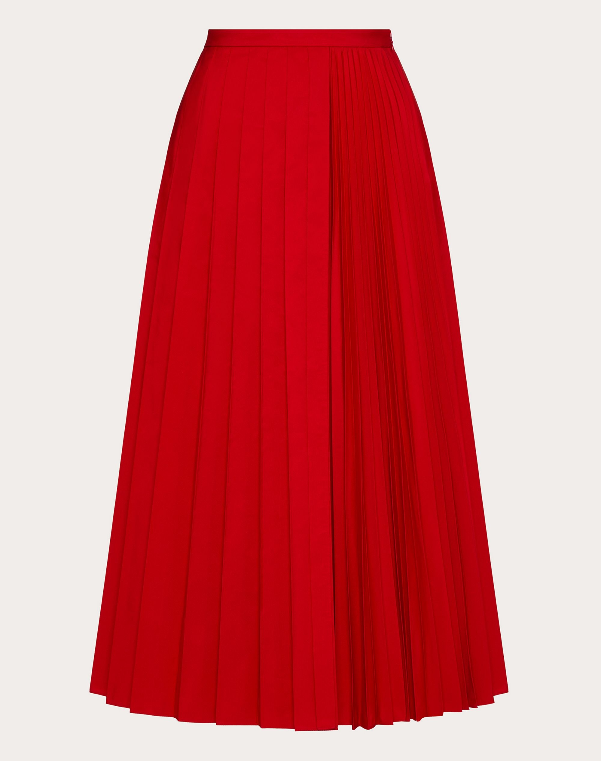 MICRO FAILLE PLEATED SKIRT - 1