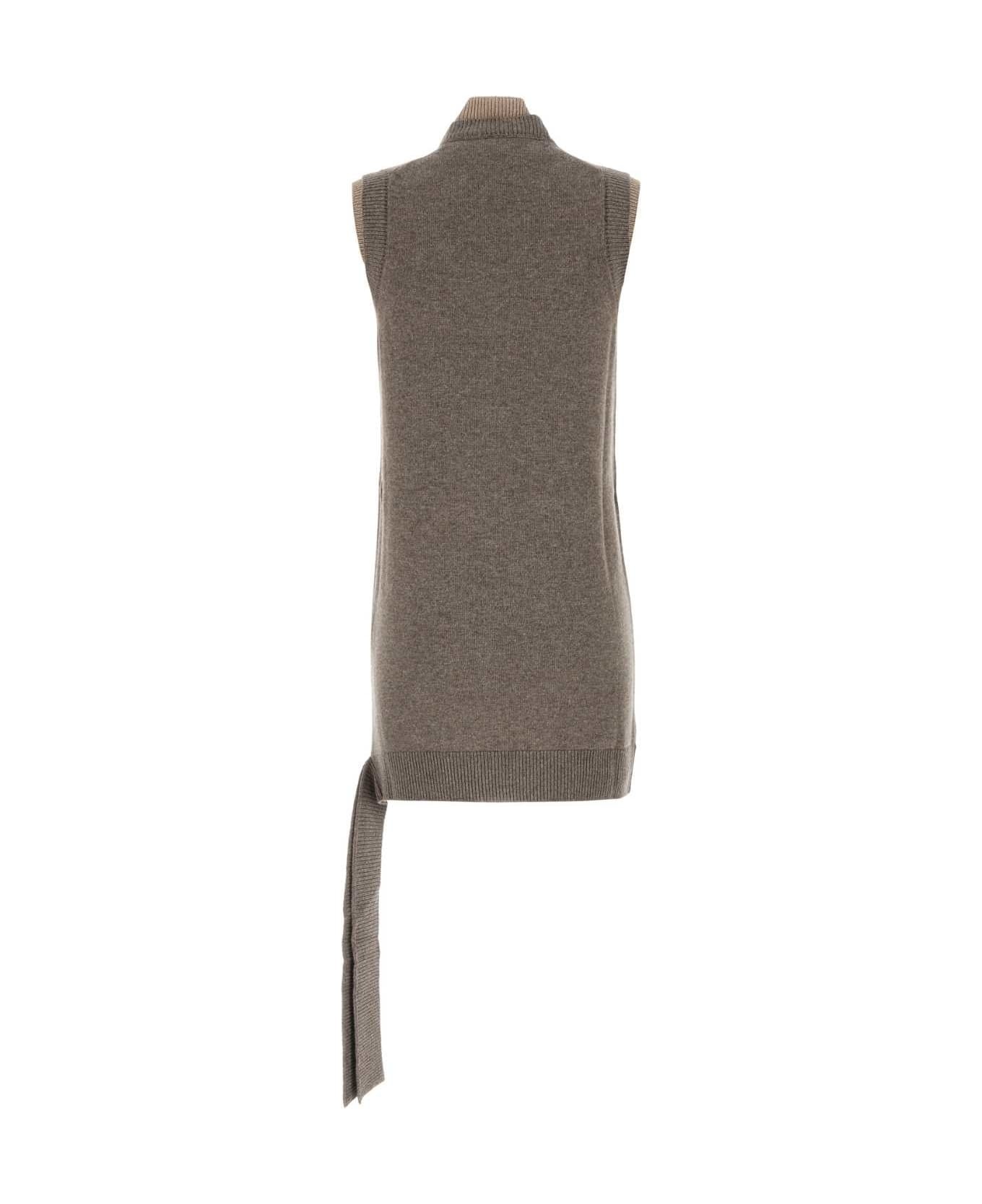 ワンピース FENDI CAPPUCCINO WOOL BLEND DRESS FENDI Cappuccino Wool Blend Dress | italist | REVERSIBLE