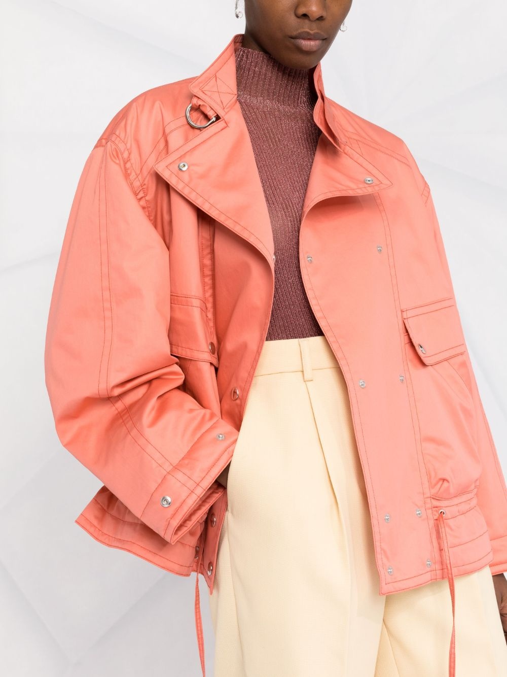 double-breasted press-stud jacket - 5