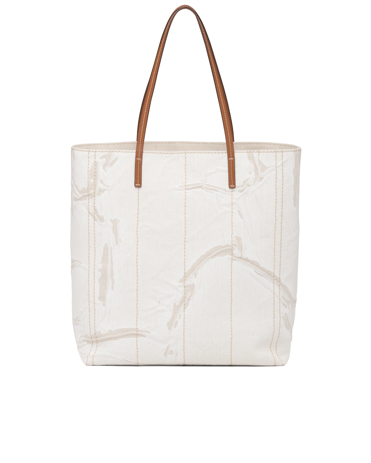 Large Tote in Printed Linen Blend - 3