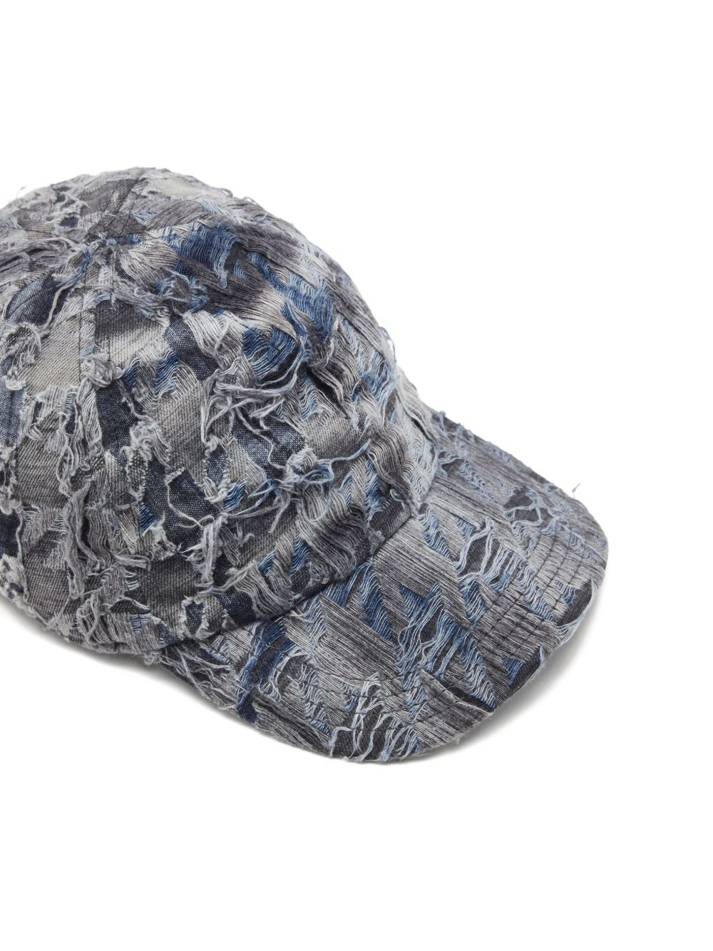 destroyed-denim baseball cap - 3