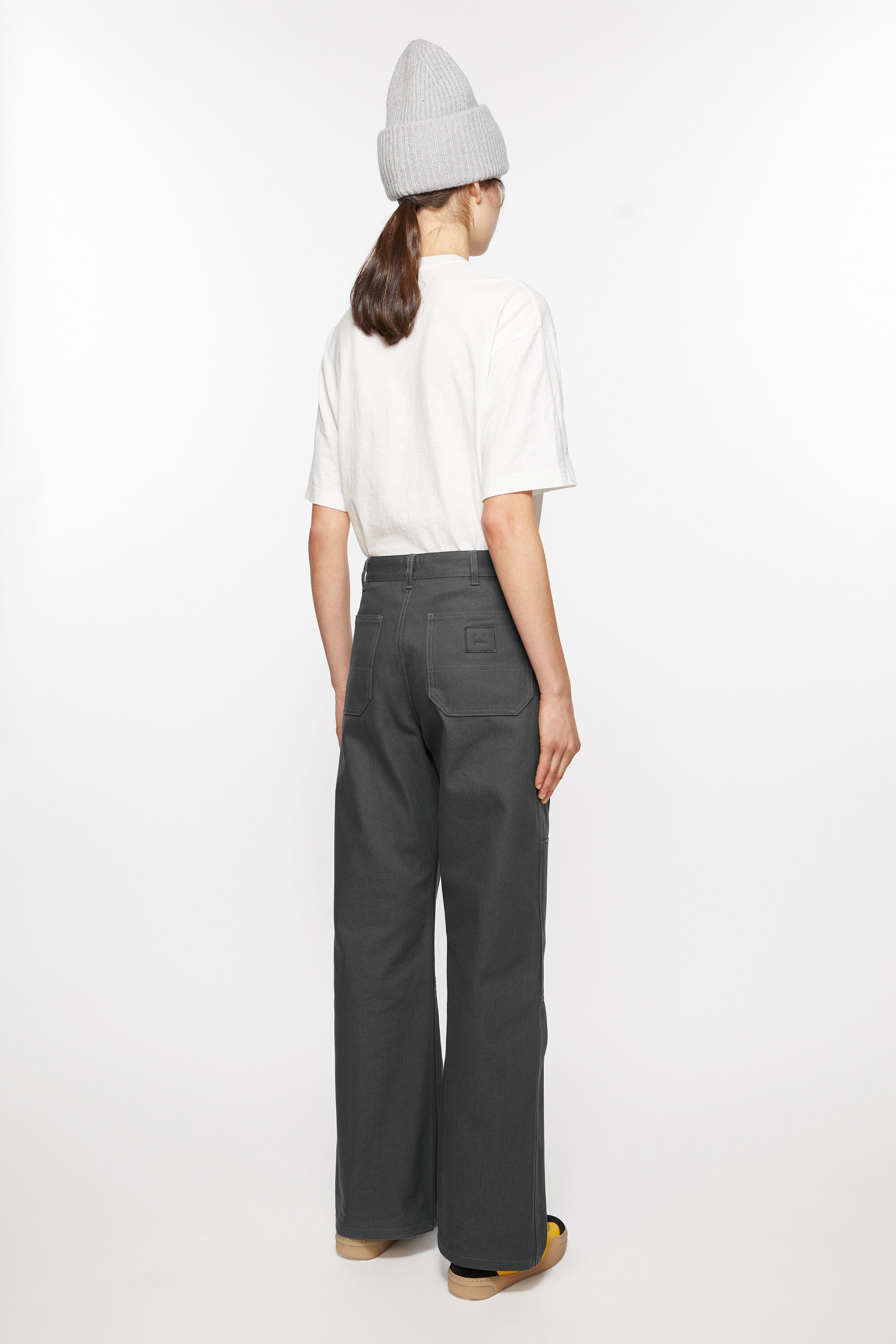 Patch canvas trousers - Dark grey - 3
