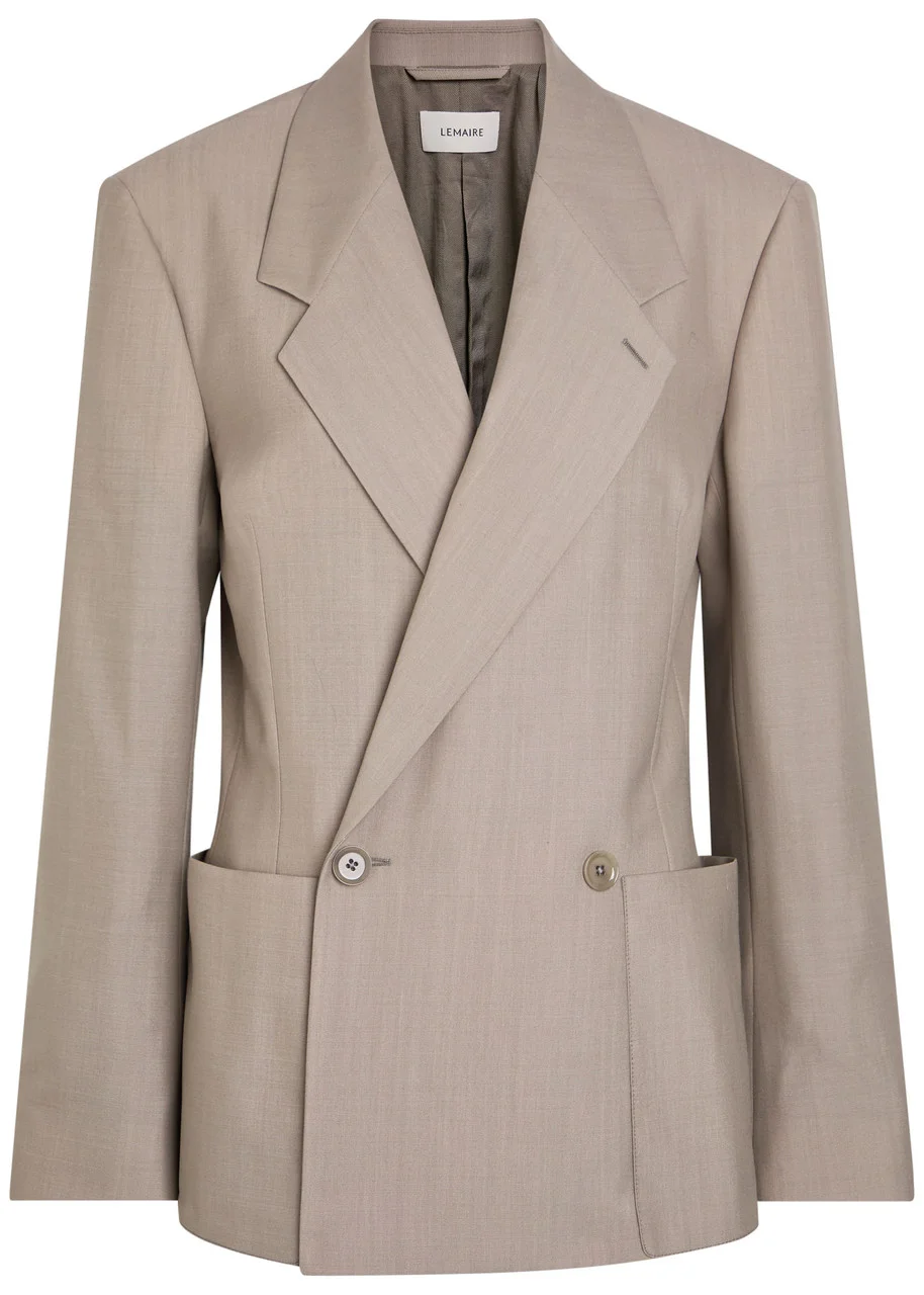 Lemaire Double-breasted Woven Blazer - 1
