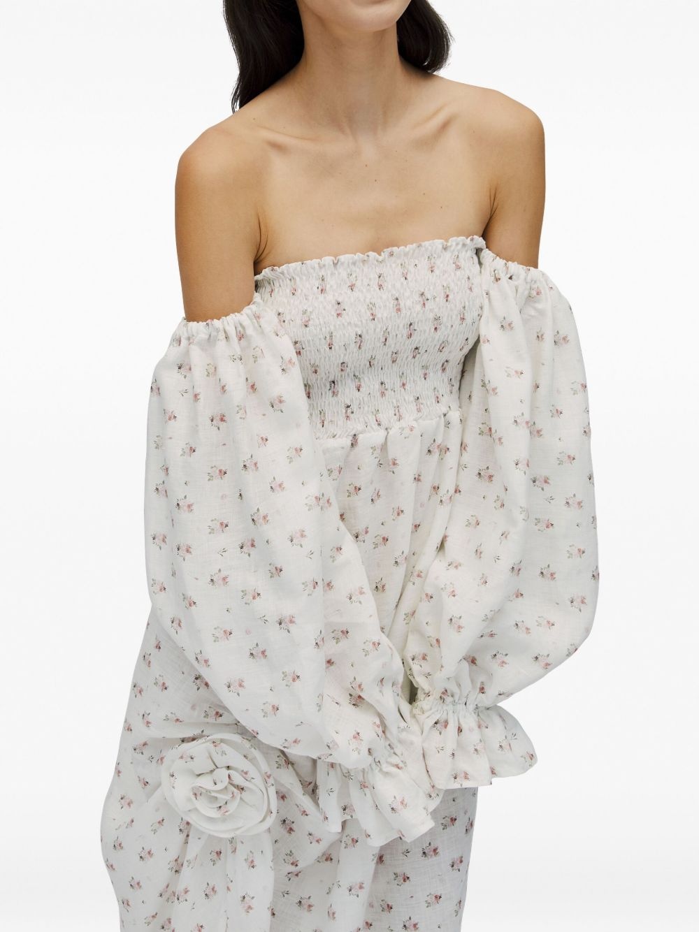 off-shoulder midi dress - 5