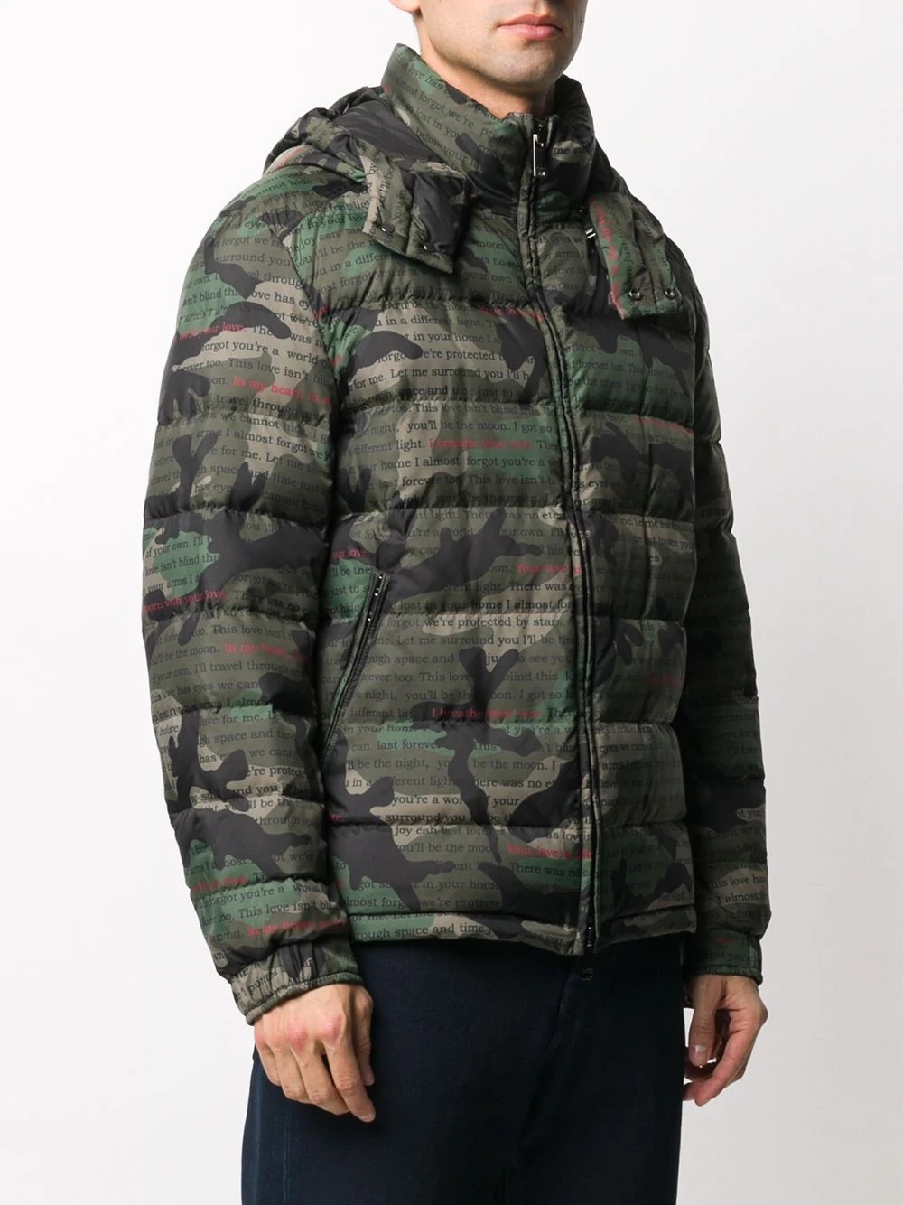 Poetry camouflage puffer jacket - 3