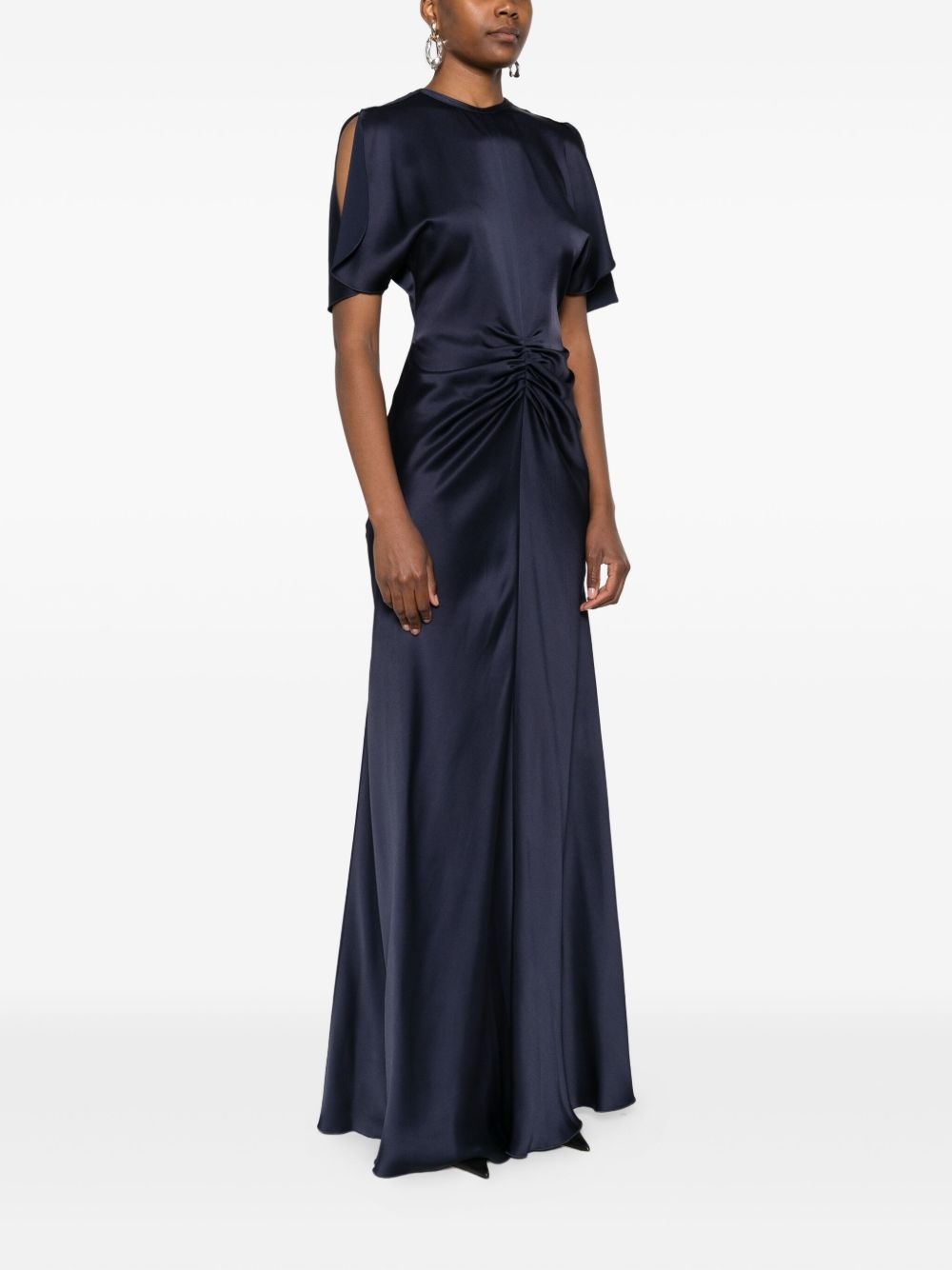draped-waist maxi dress - 3