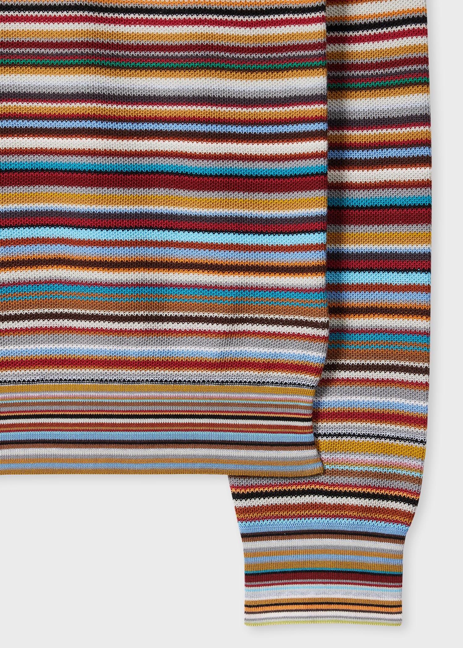 Cotton 'Signature Stripe' Crew Neck Knitted Sweater - 2