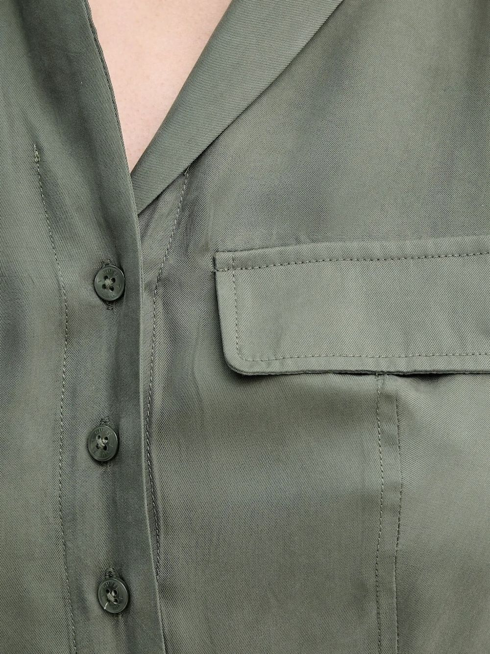 button-fastening belted jumpsuit - 4