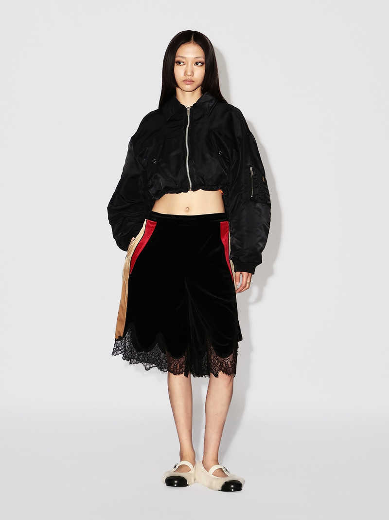 BACK RIBBON CROPPED MA-1 7
