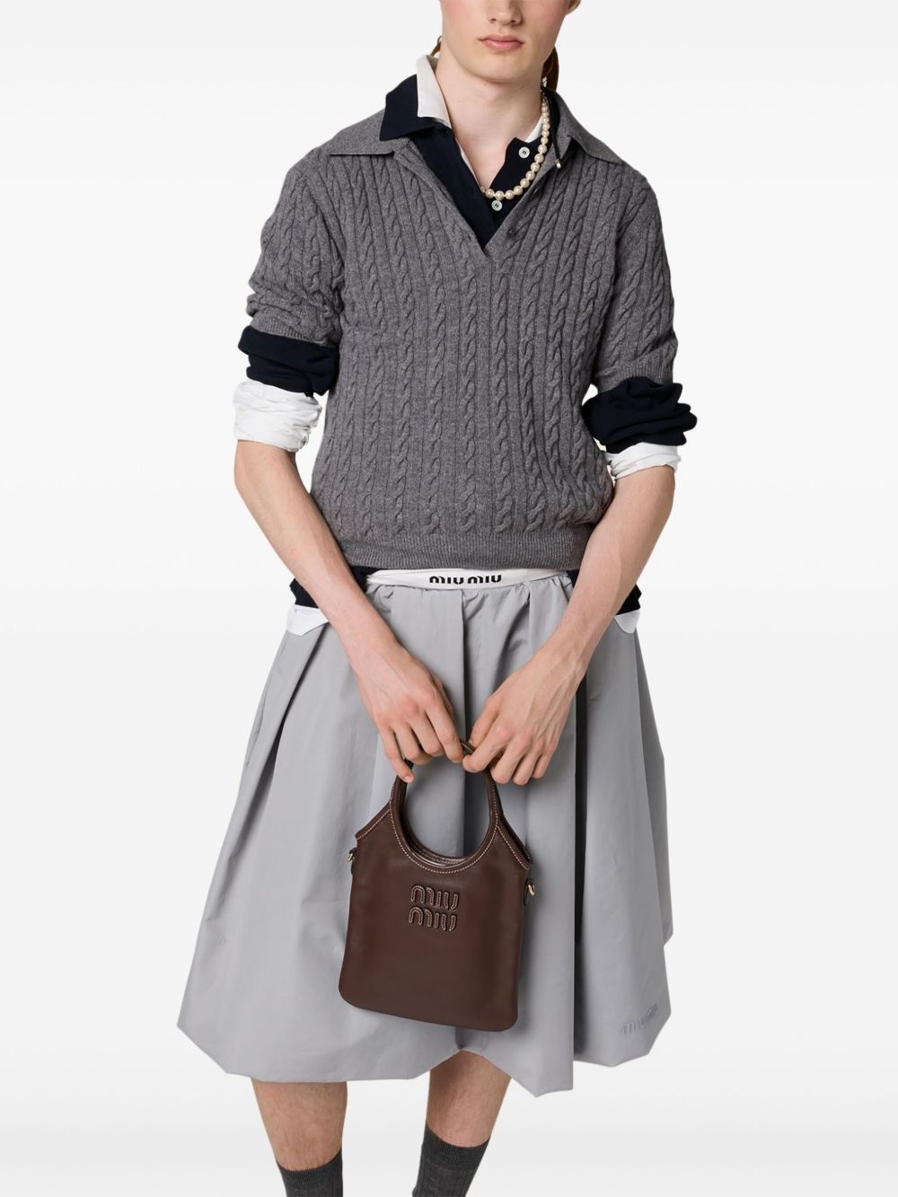 Ivy leather tote bag - 3