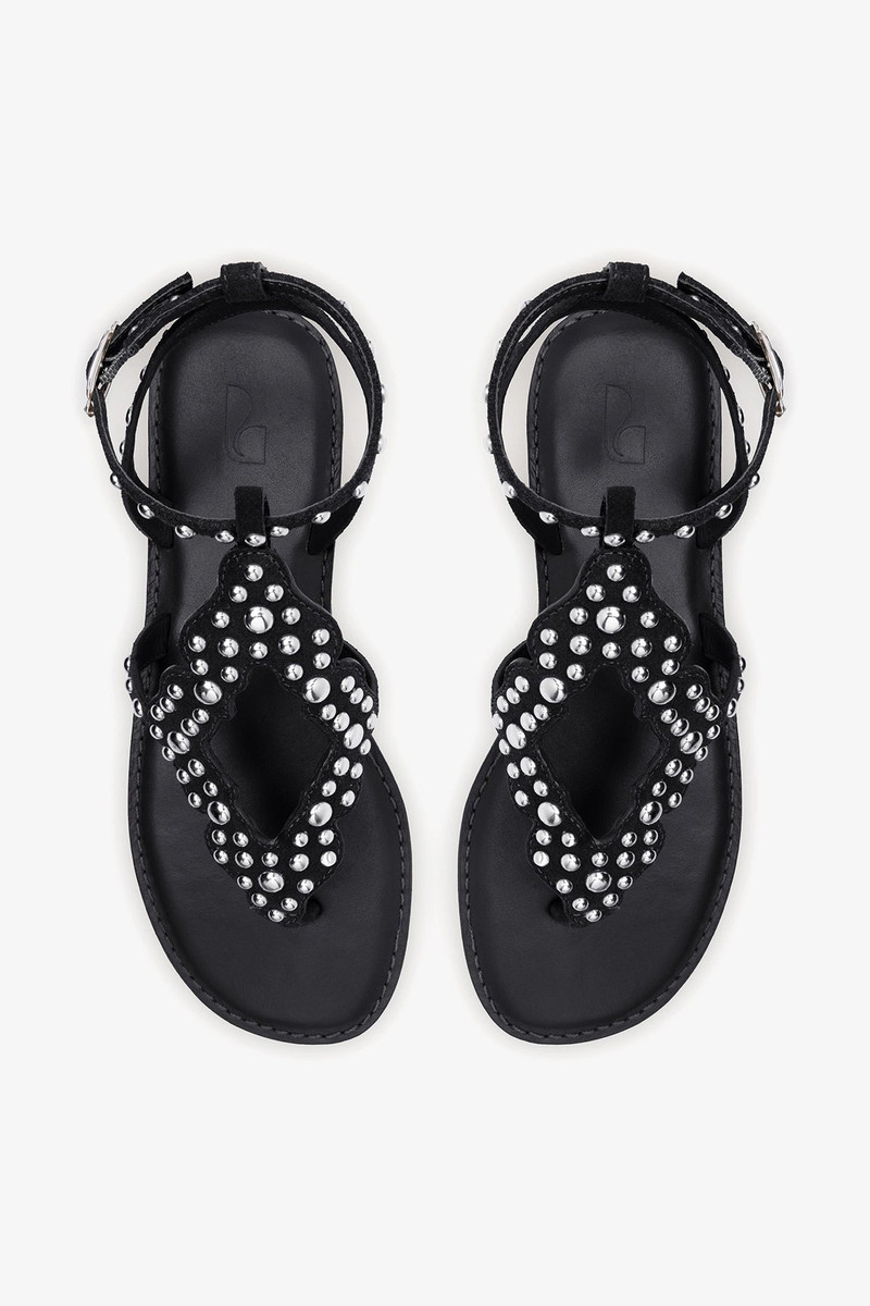 Fiorella Sandal In Black Suede 6