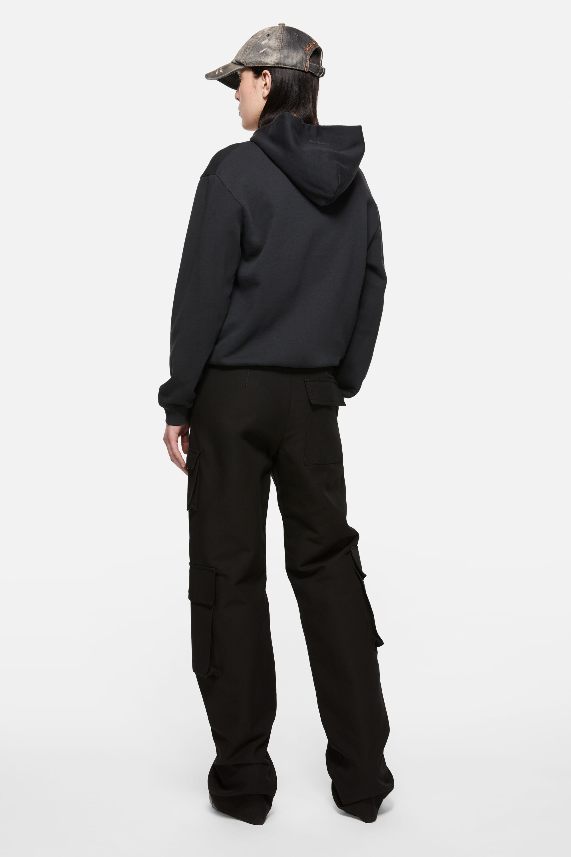 Layered satin trousers - Black - 3