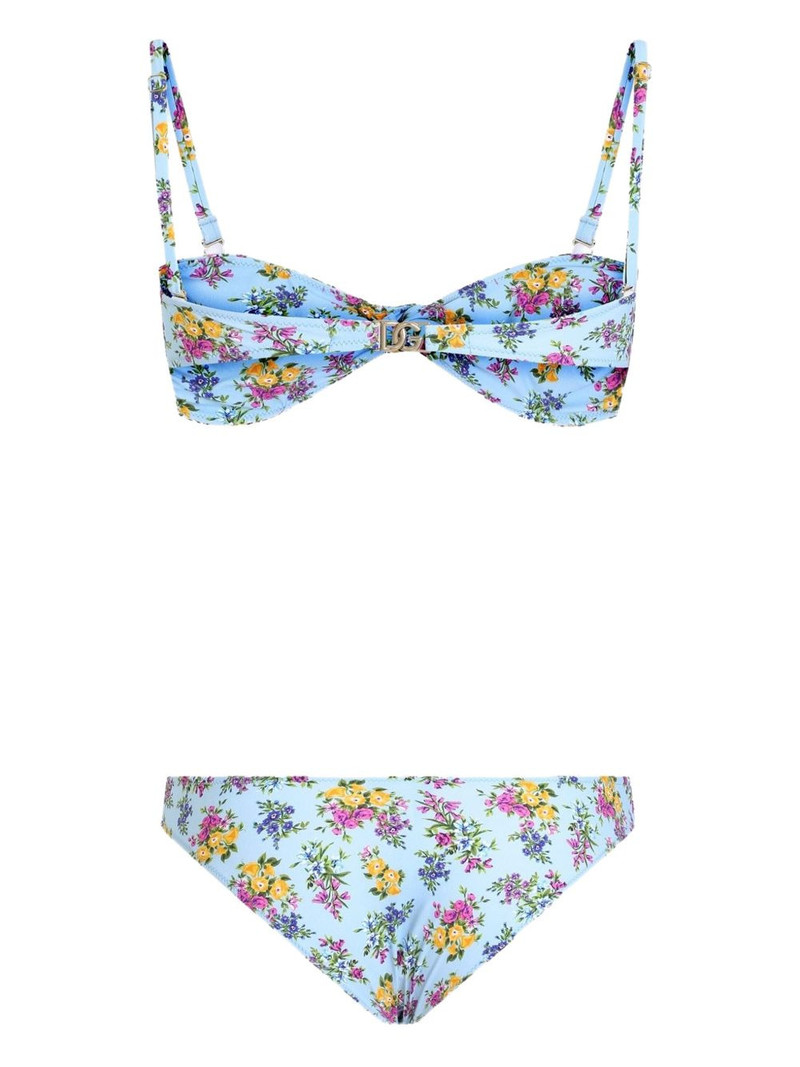 Dolce & Gabbana floral-print twist bikini outlook