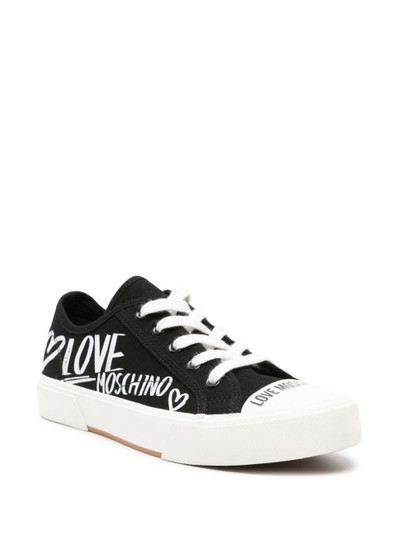 Moschino logo-print lace-up sneakers outlook