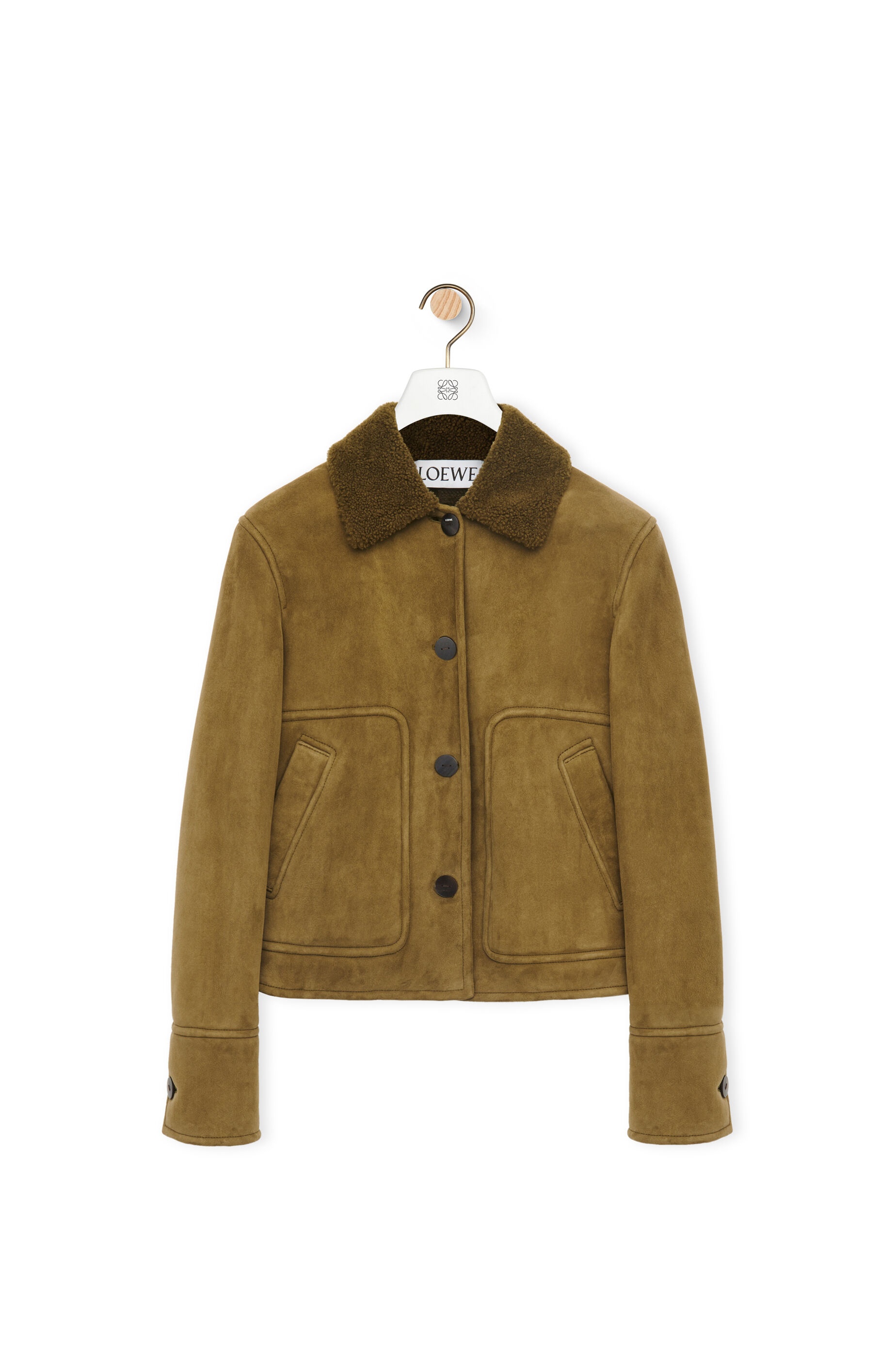 Short jacket in shearling - 1
