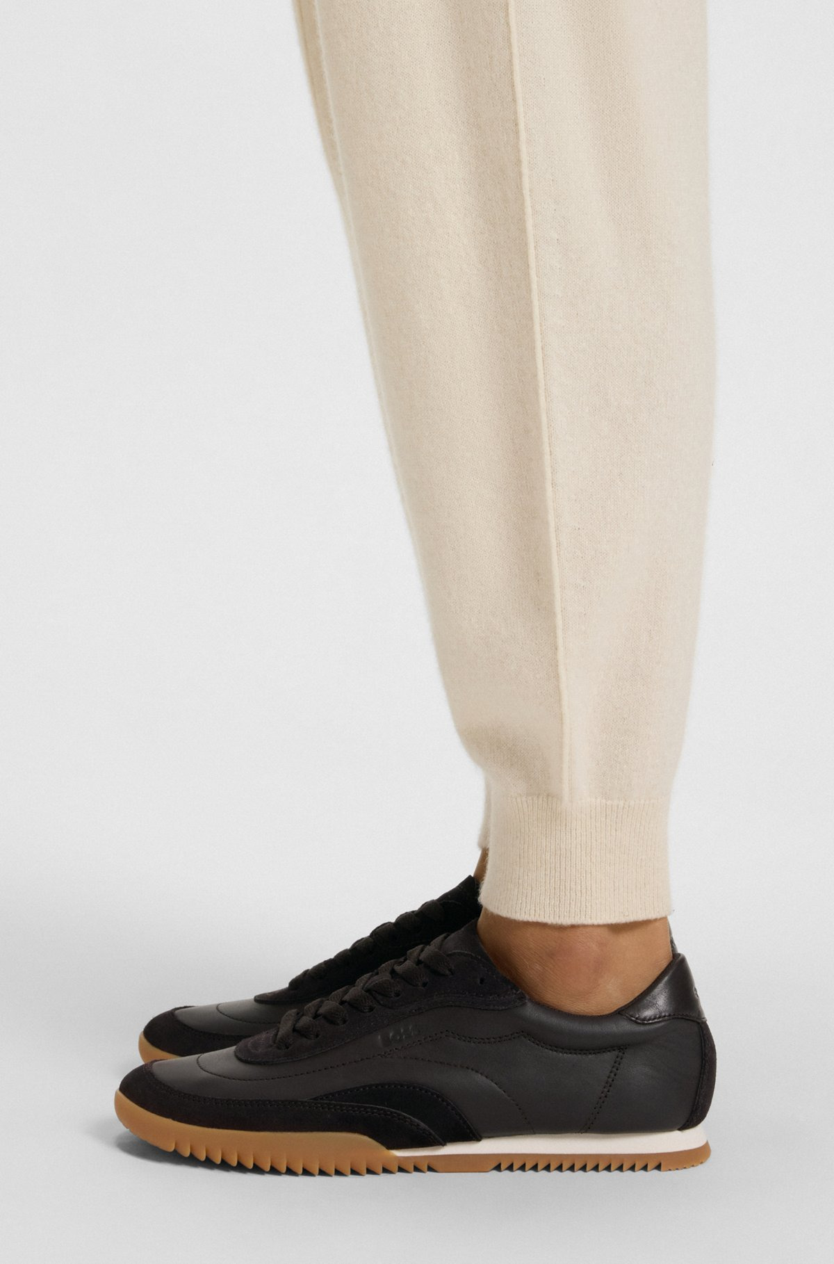 TRAINERS IN LEATHER AND SUEDE - 4
