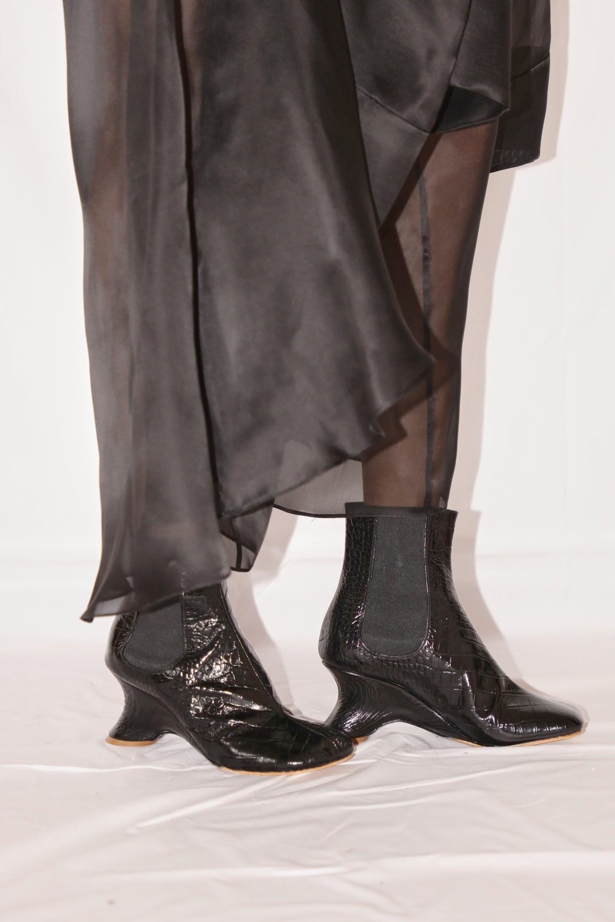 DECONSTRUCTED CULOTTES WITH SHIRT DETAILS BLACK - 6