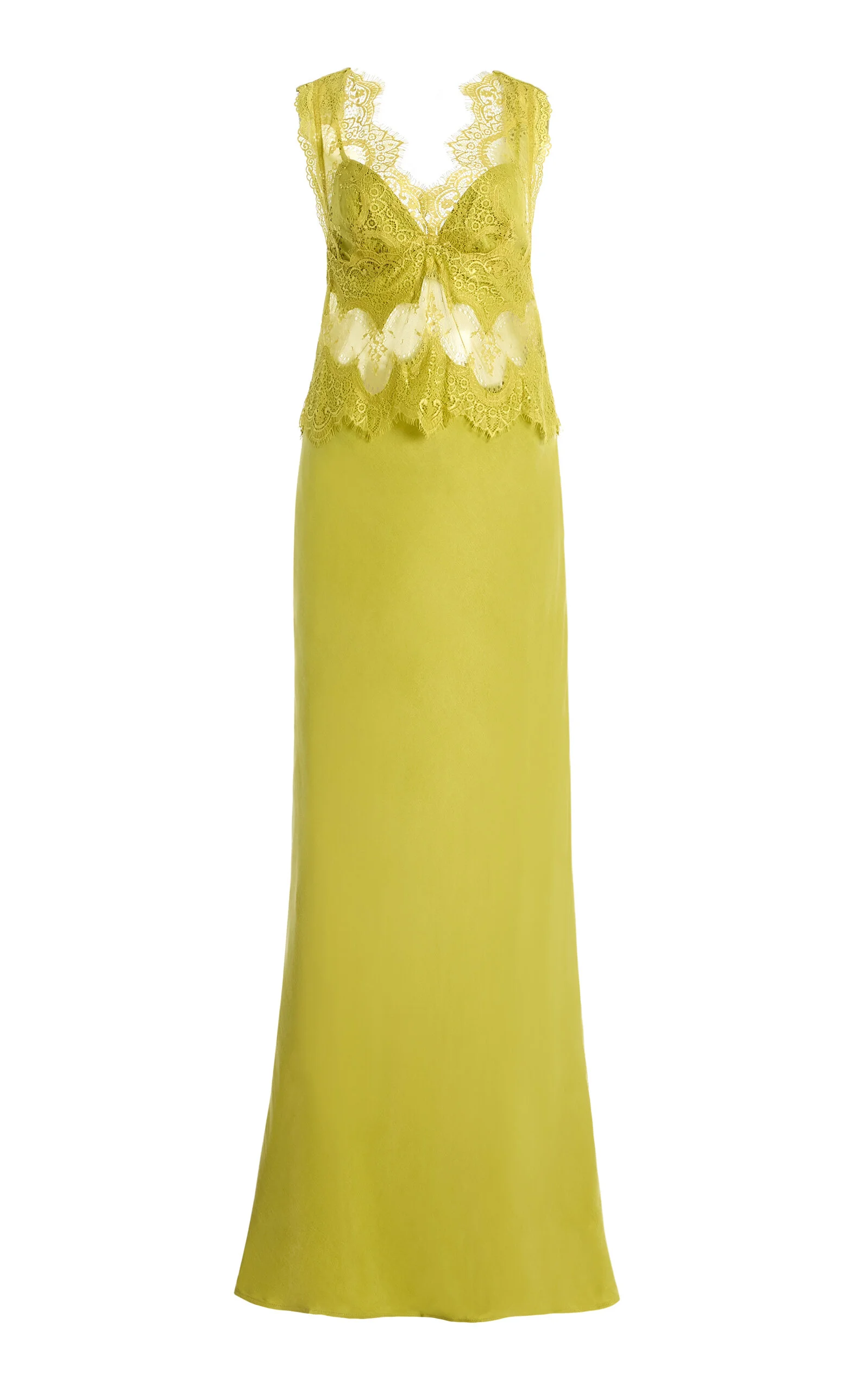 Exclusive Visions Lace Maxi Dress green - 1