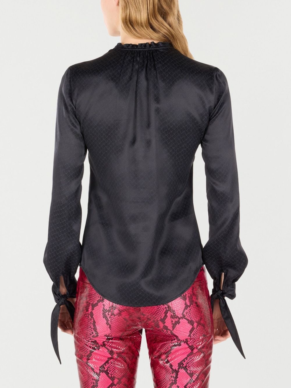 snake-print blouse - 4