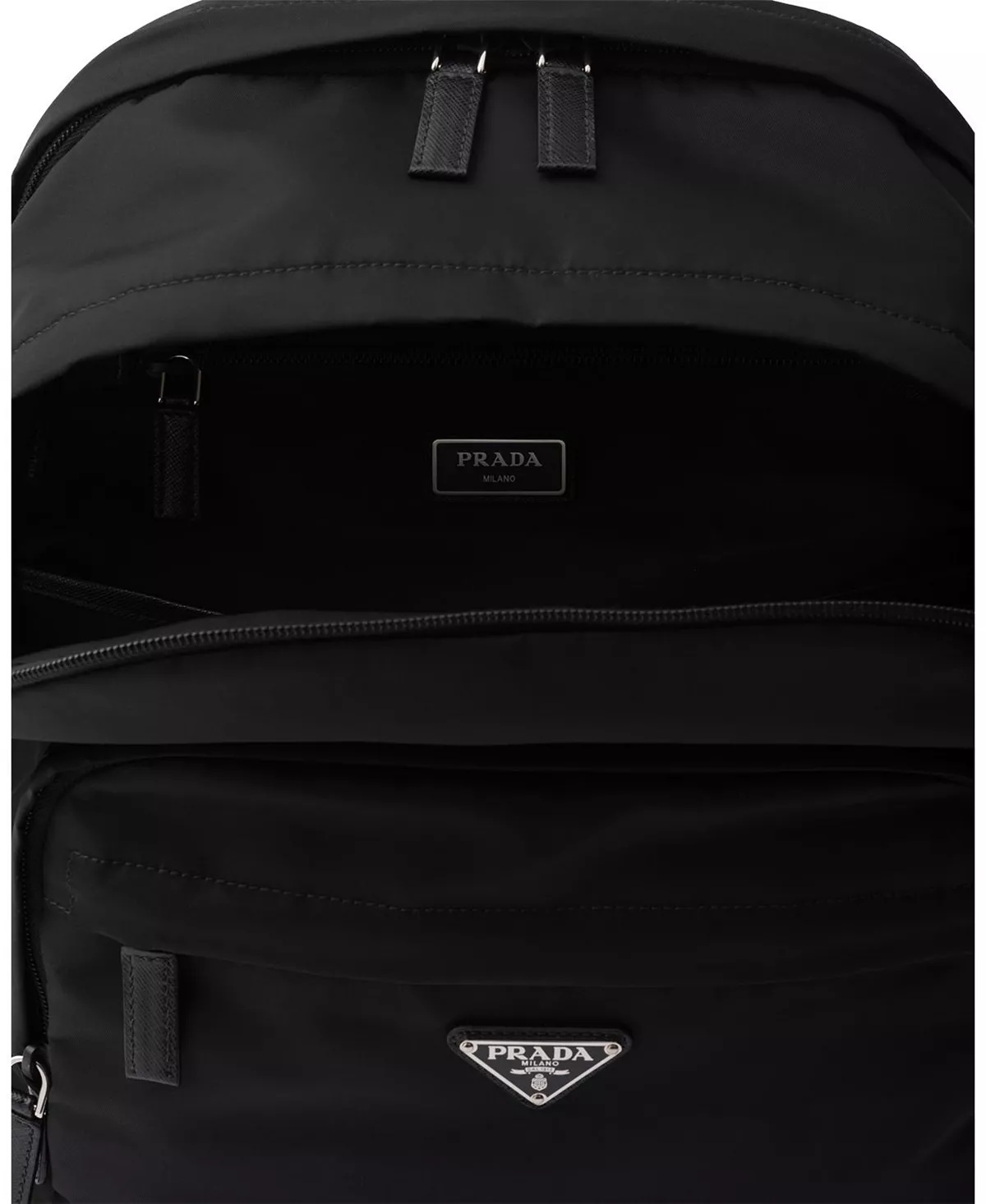 Re-Nylon and Saffiano Leather Backpack - 2