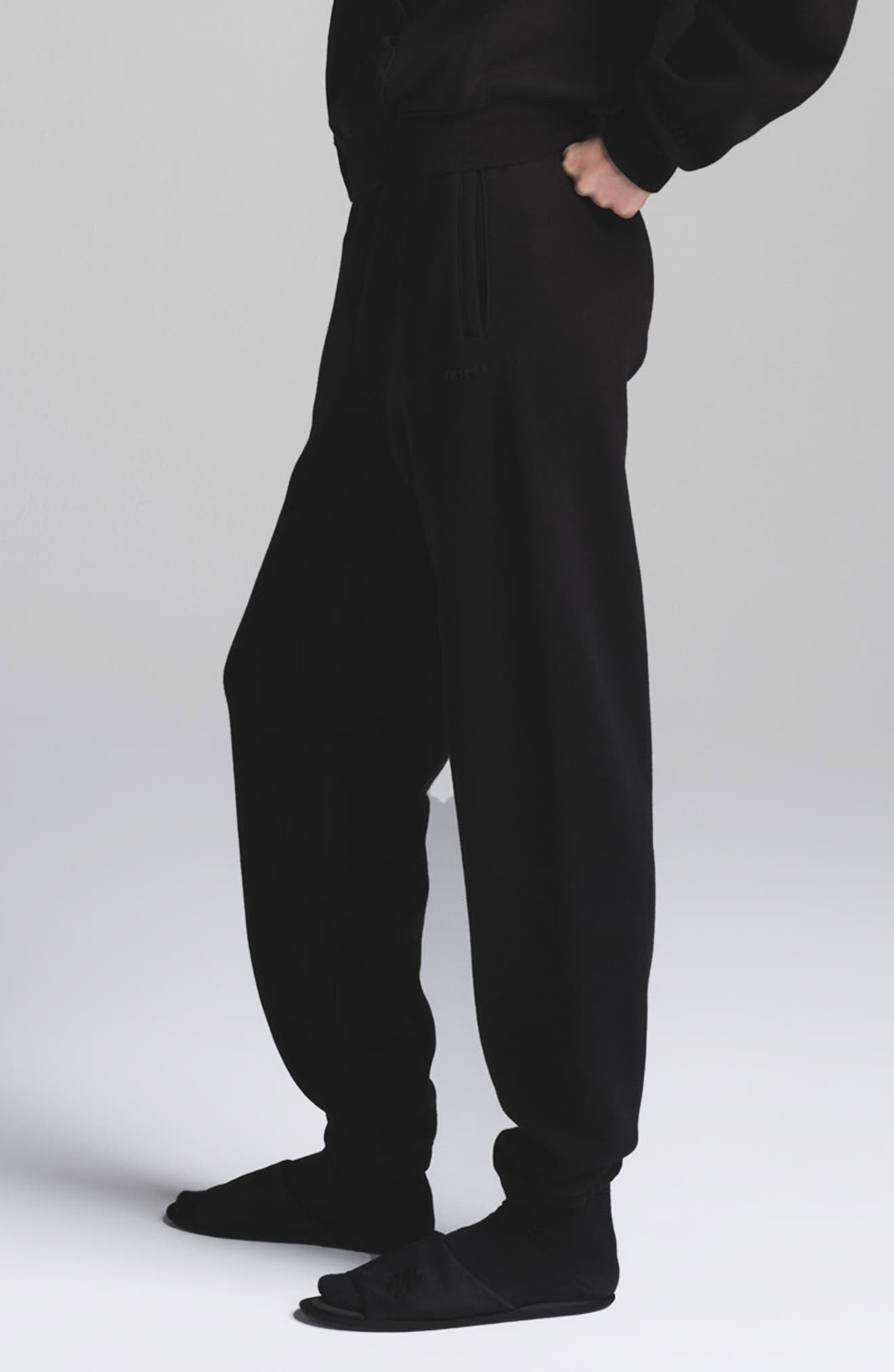 SKIMS Cotton Fleece Classic Joggers in Onyx at Nordstrom - 2
