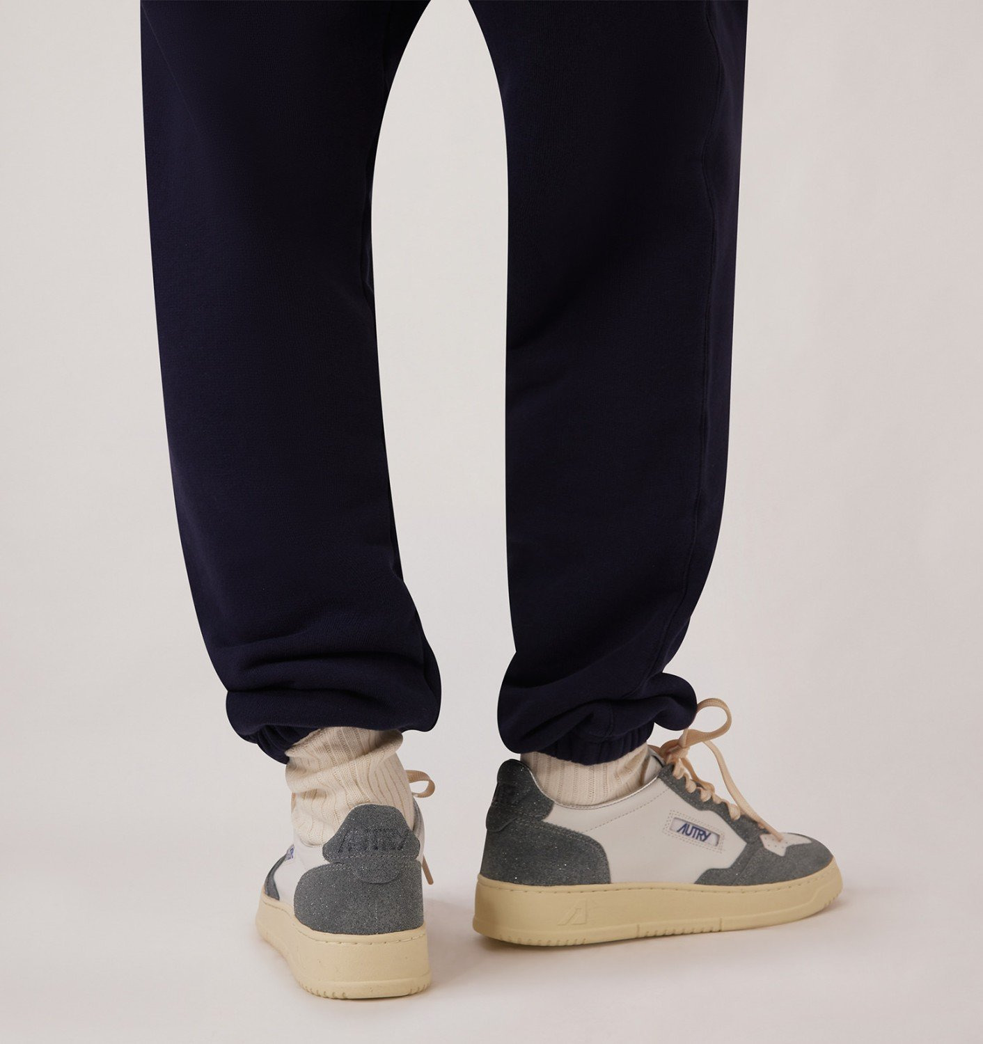 MEDALIST LOW SNEAKERS IN WHITE LEATHER AND ASH GLITTER - 2