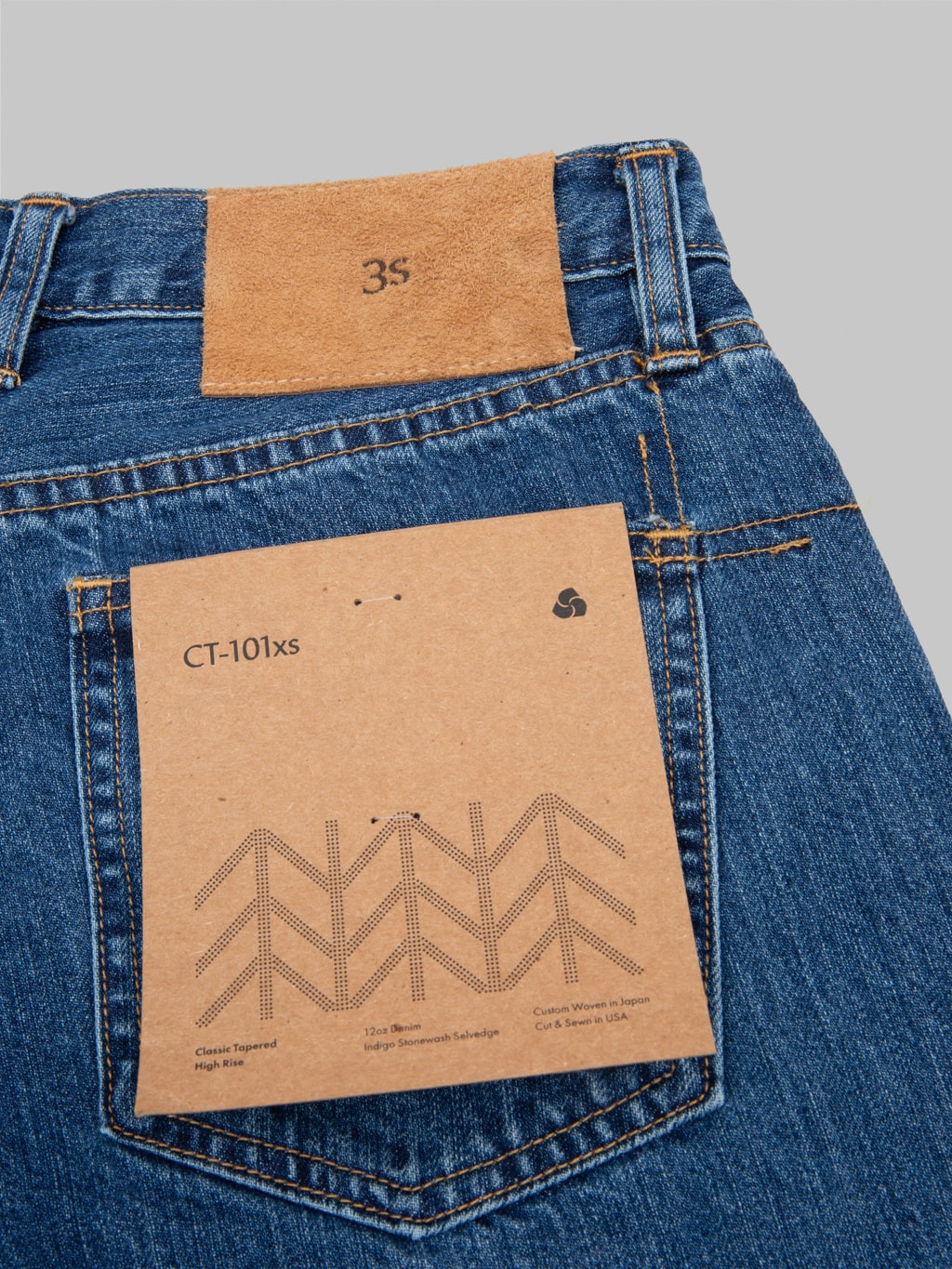 3sixteen CT-101xs Stonewashed Indigo Selvedge Classic Tapered Jeans (2024 Version) - 17